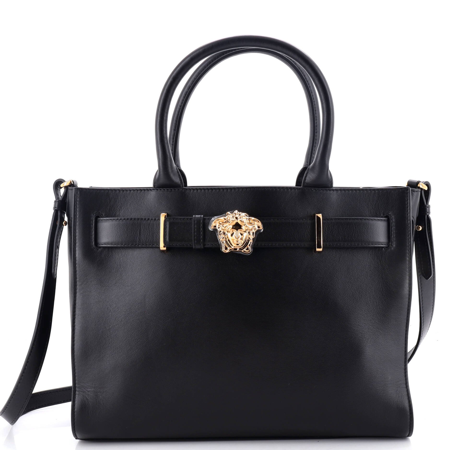 Palazzo Medusa Belted Convertible Tote Leather Large