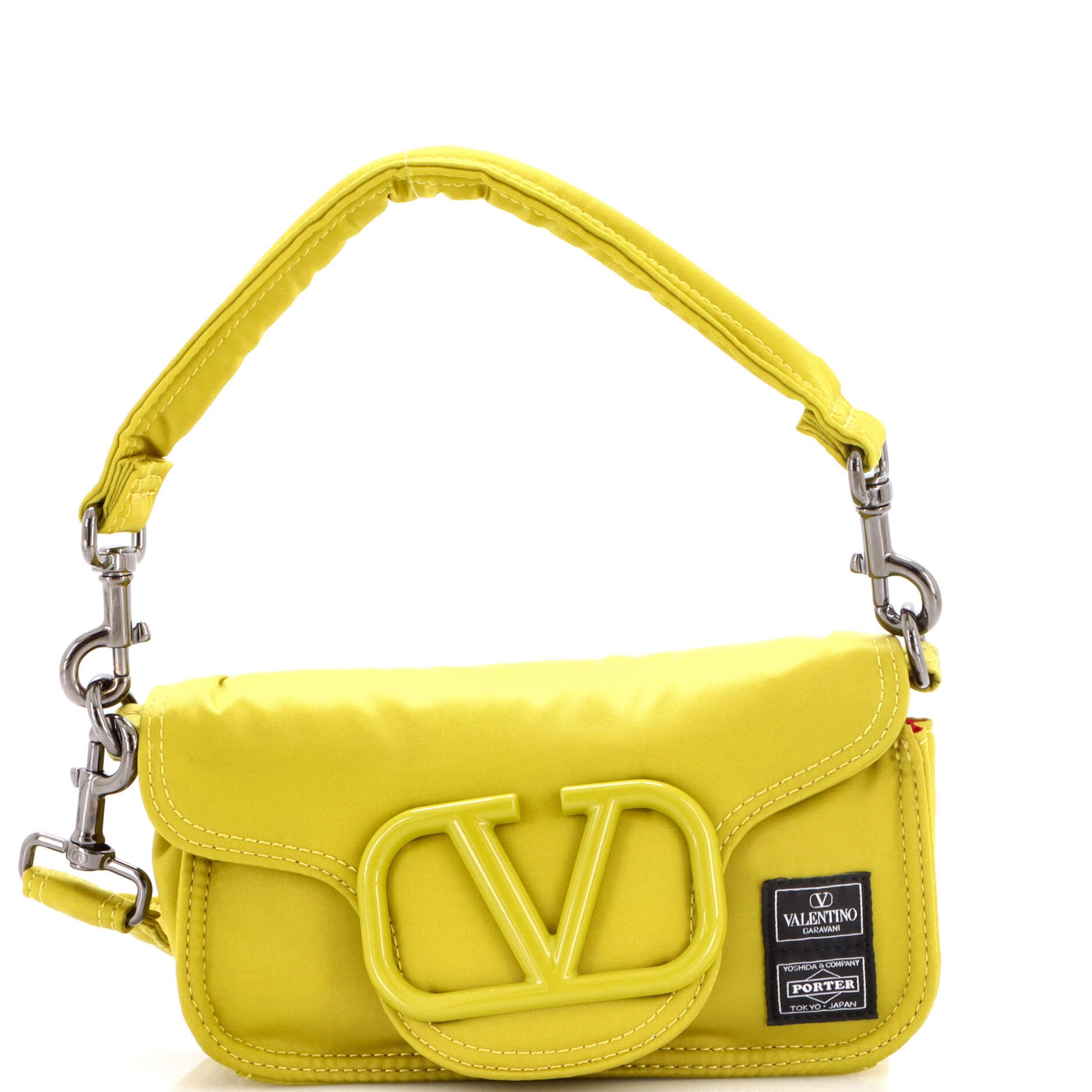 Valentino Garavani X PORTER VLogo Loco Flap Shoulder Bag Technical Fabric Small