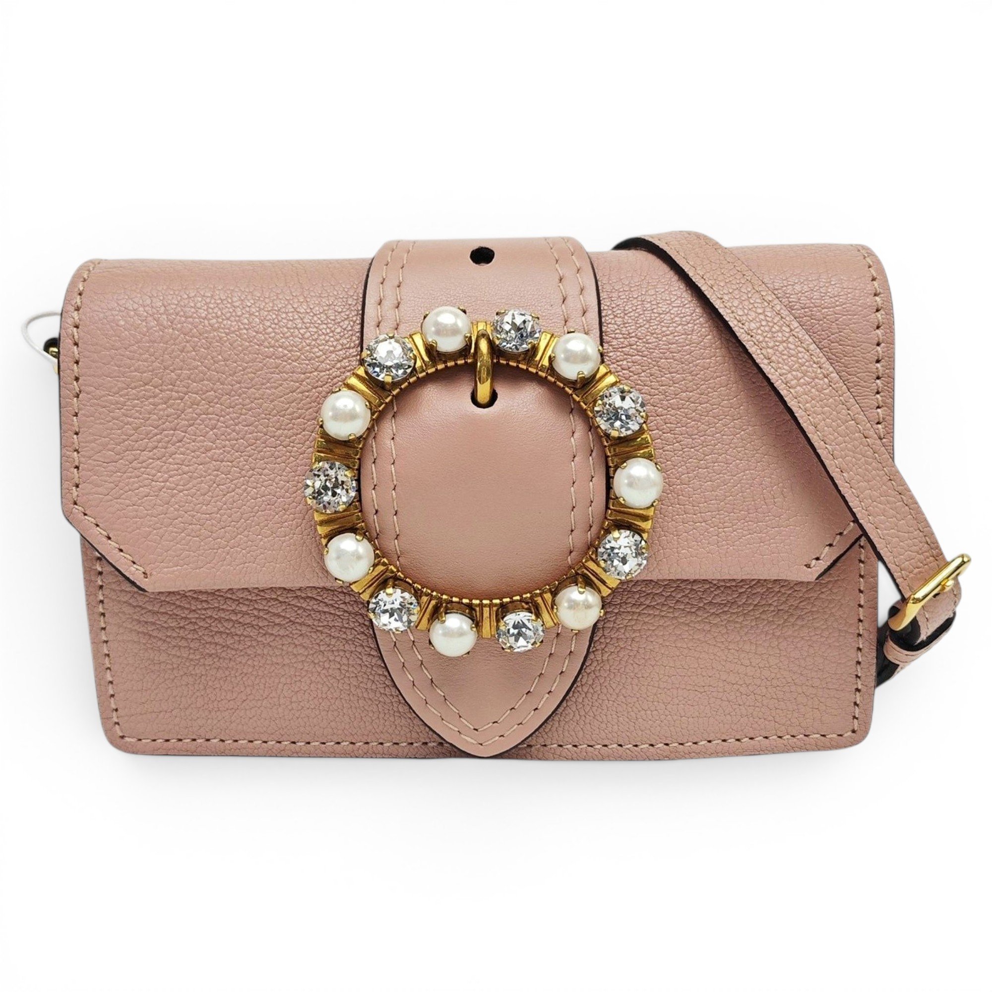 My Miu leather handbag
