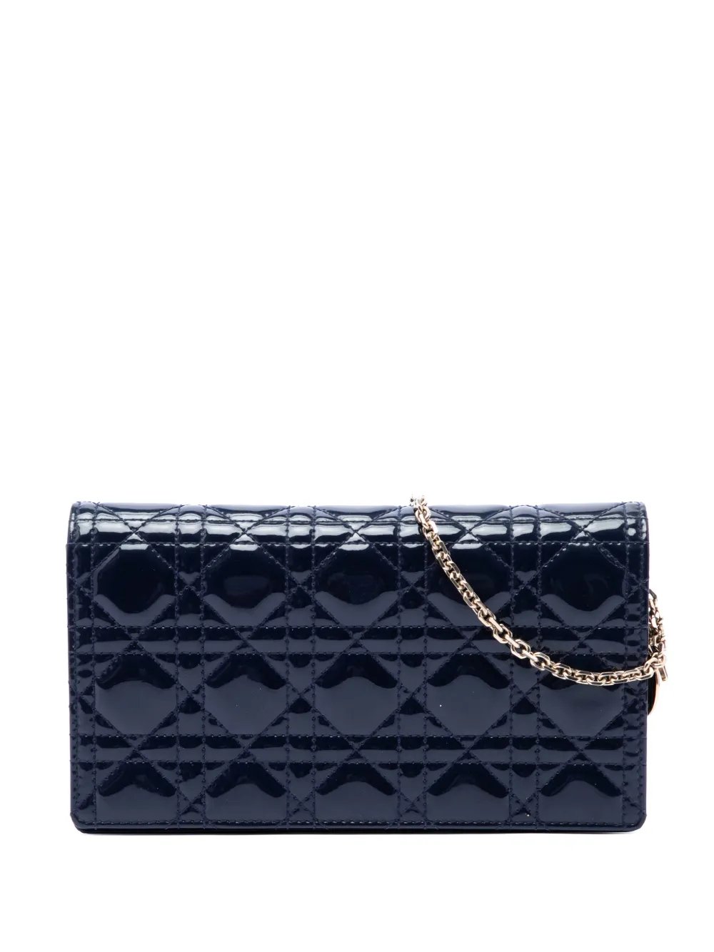 2019 Patent Cannage Lady Dior Pouch with Chain crossbody bag