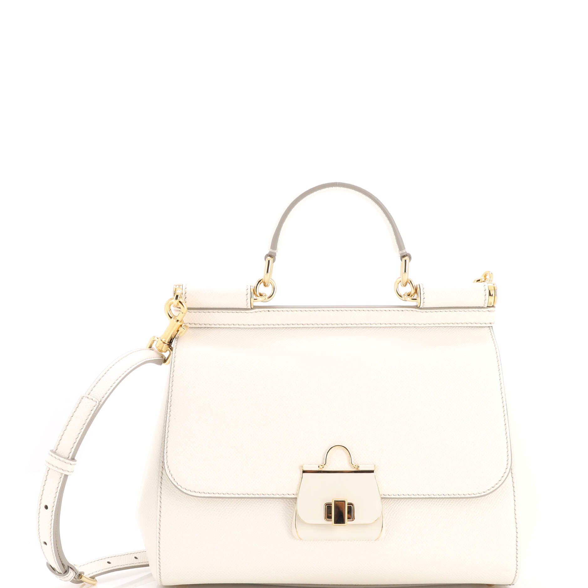 Miss Sicily Bag Leather with Enamel Medium