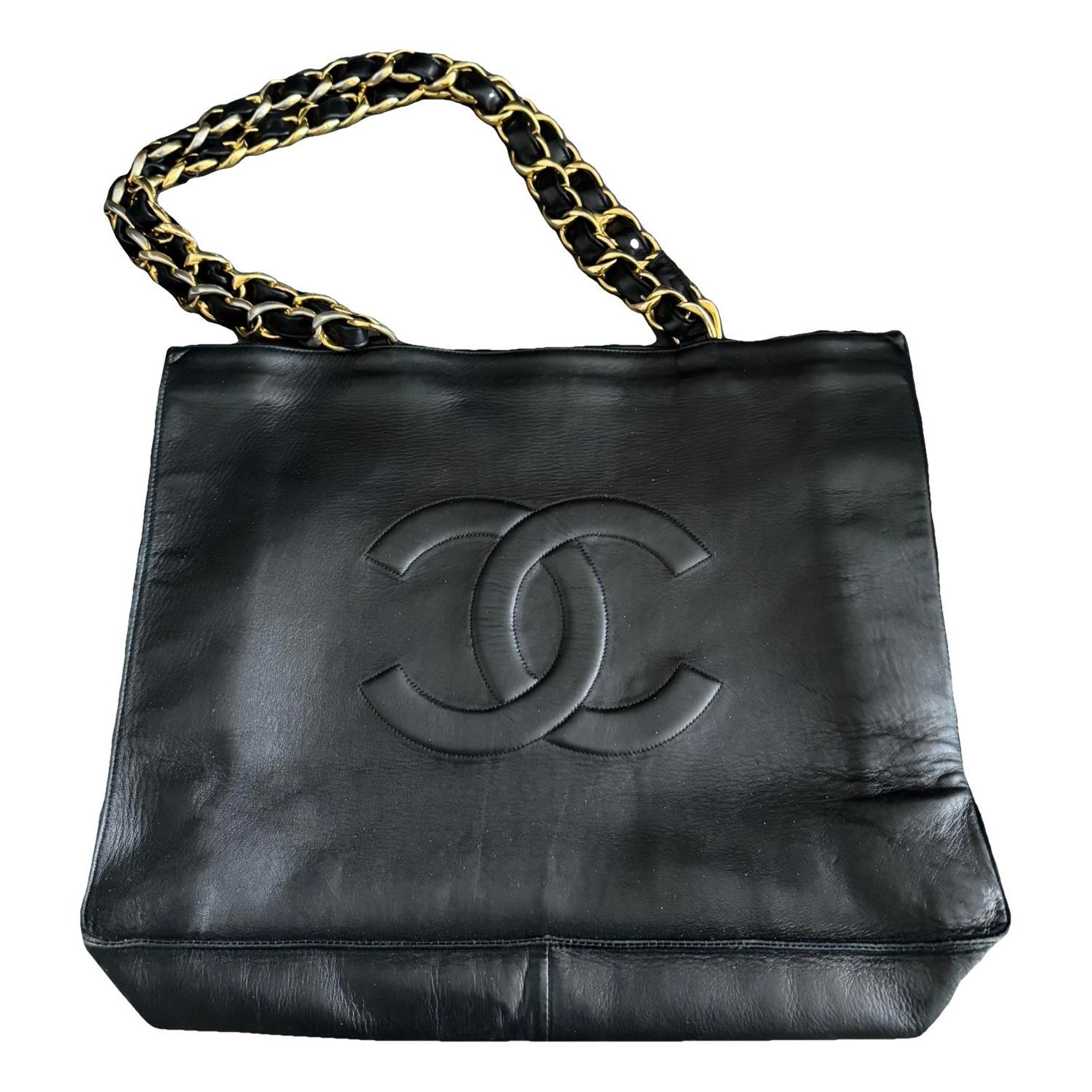 Vintage CC Chain leather tote