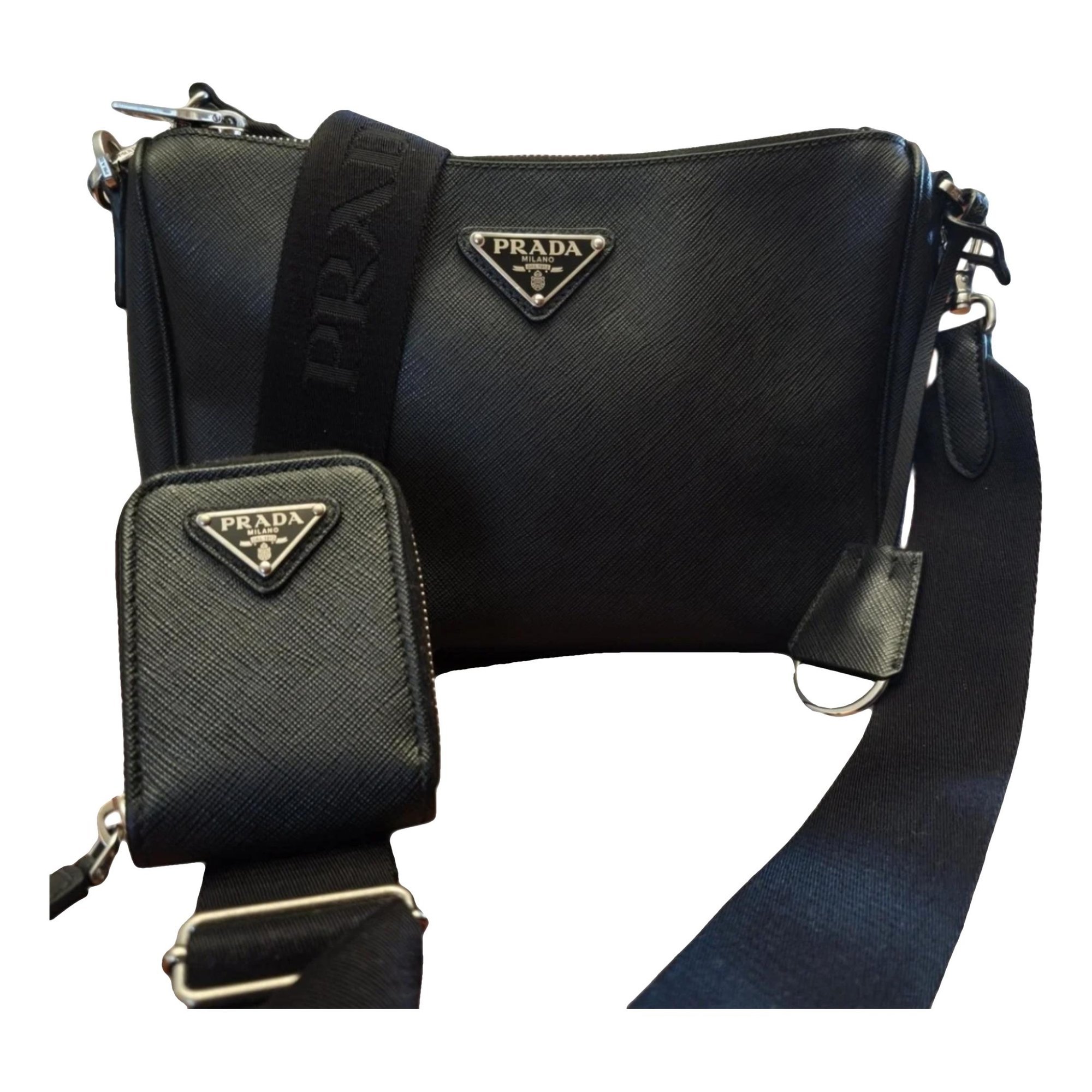 Re-edition leather crossbody bag