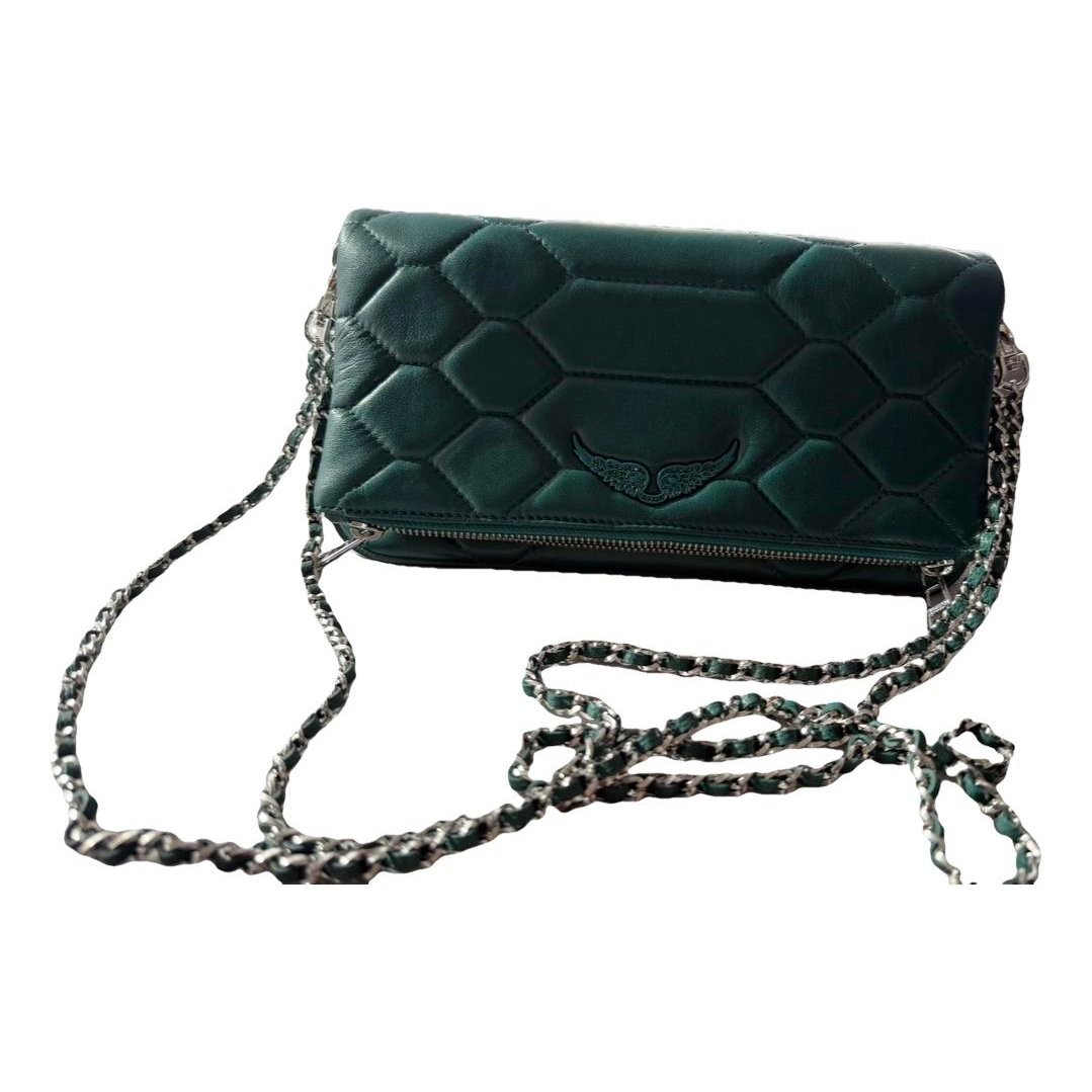 Rock leather clutch bag