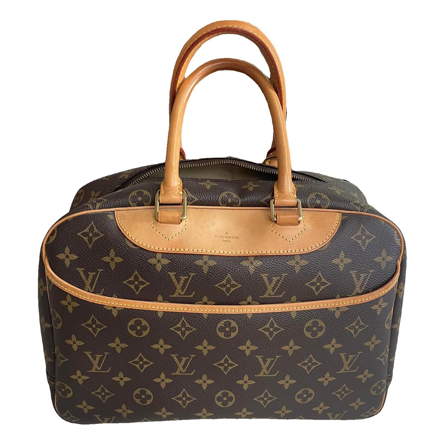 Deauville leather bowling bag