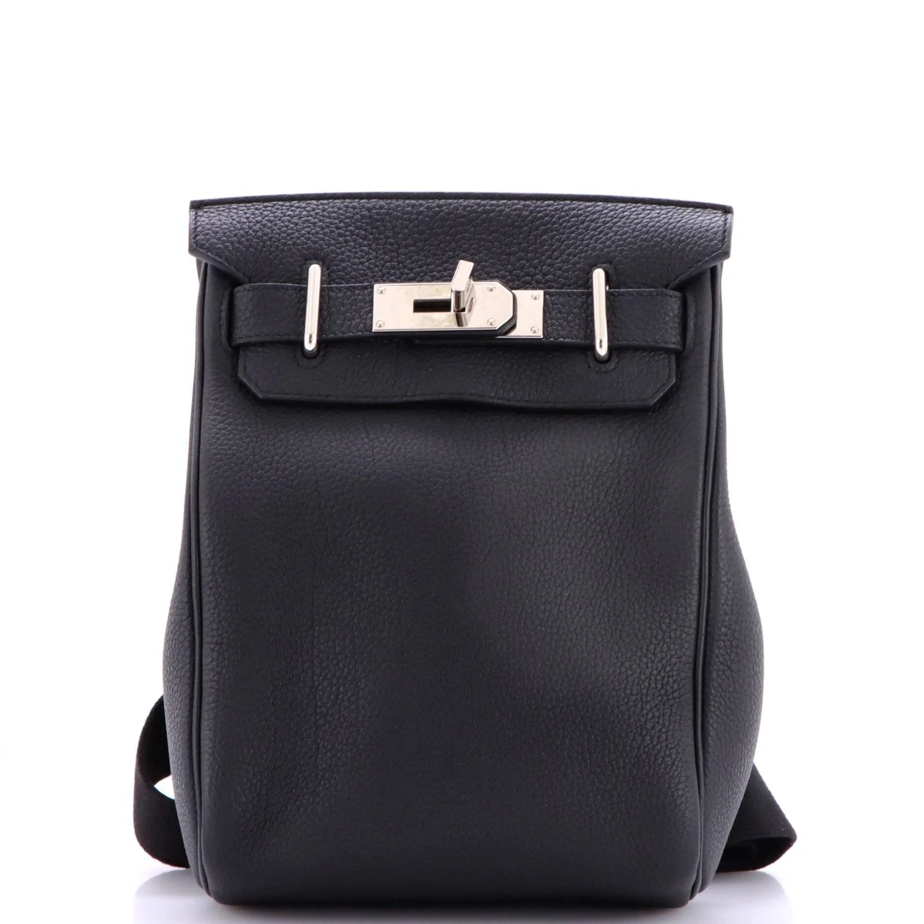 Hermes Hac A Dos Pm Handbag Black Togo Leather 2023