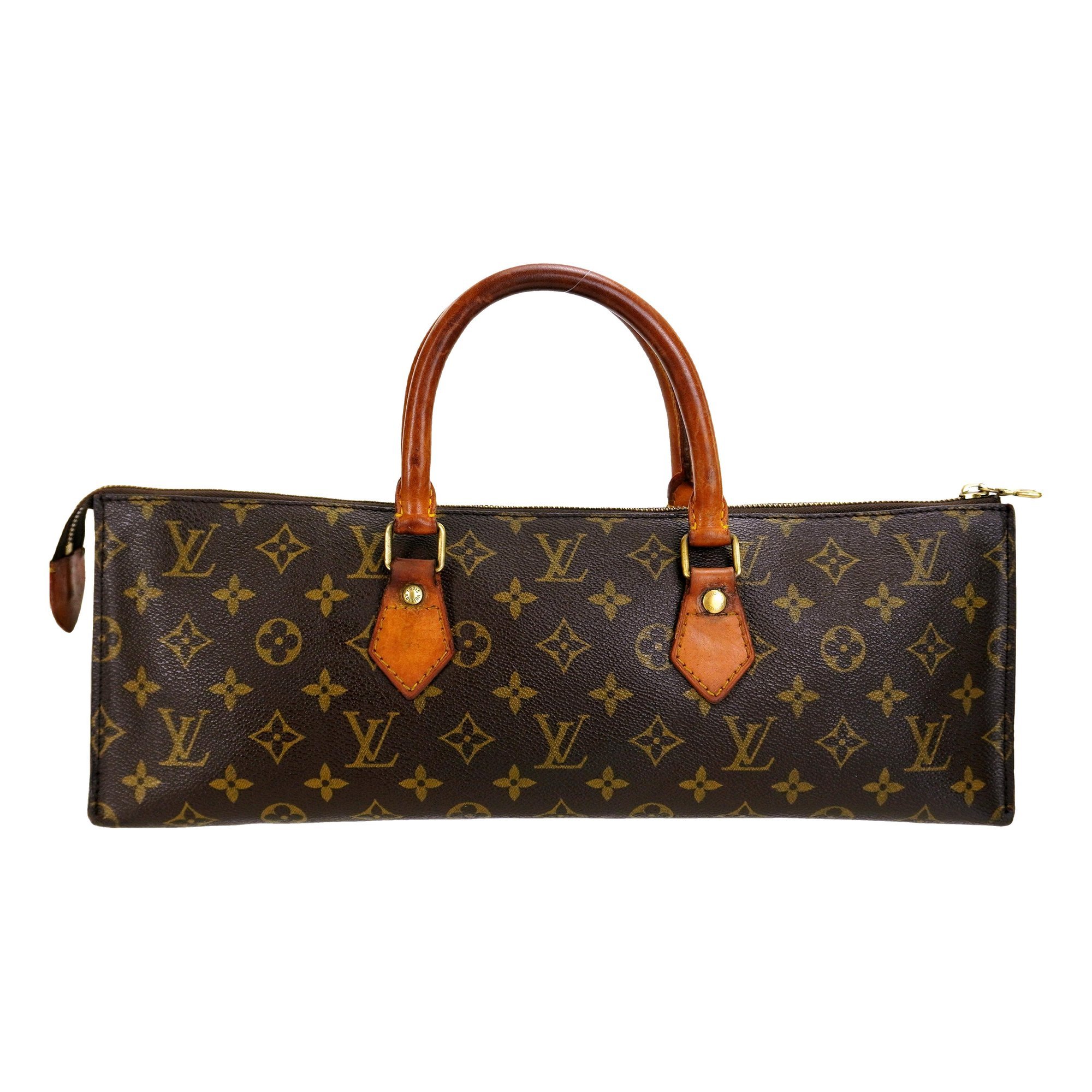 Triangle leather tote