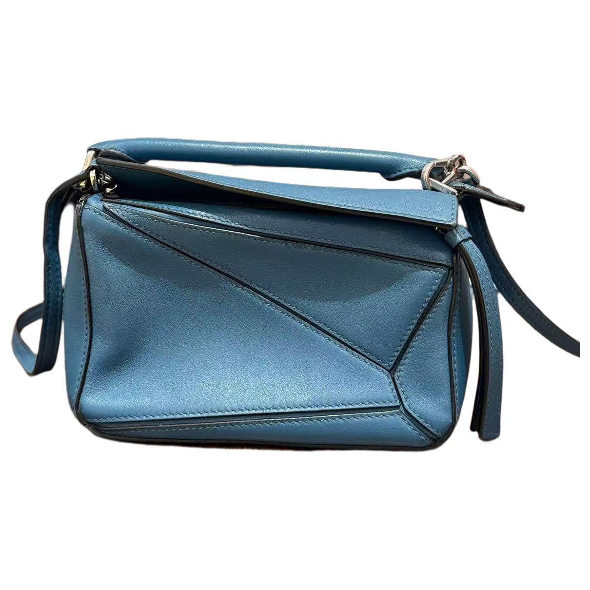 Puzzle leather handbag