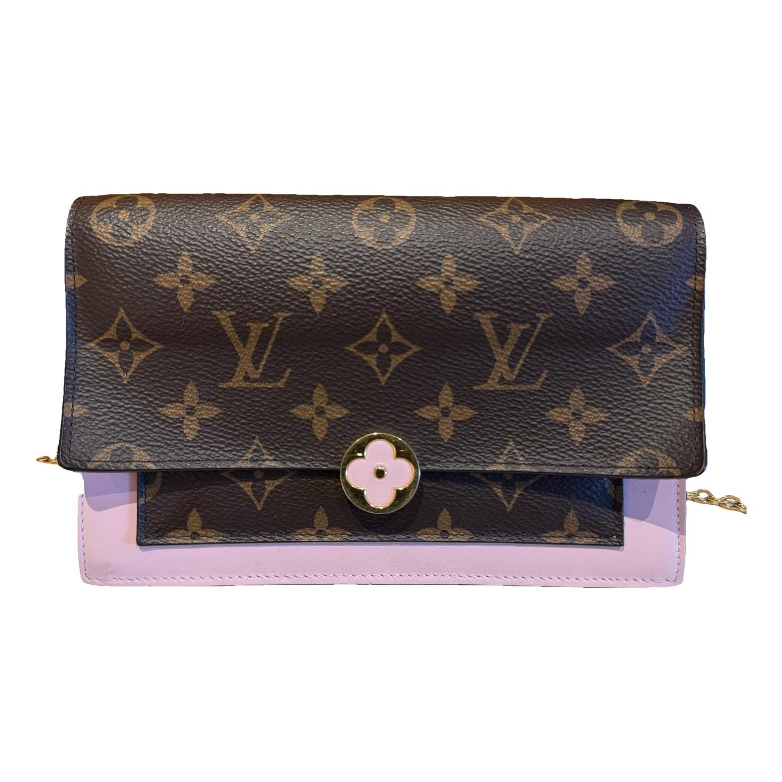 Flore chain leather crossbody bag