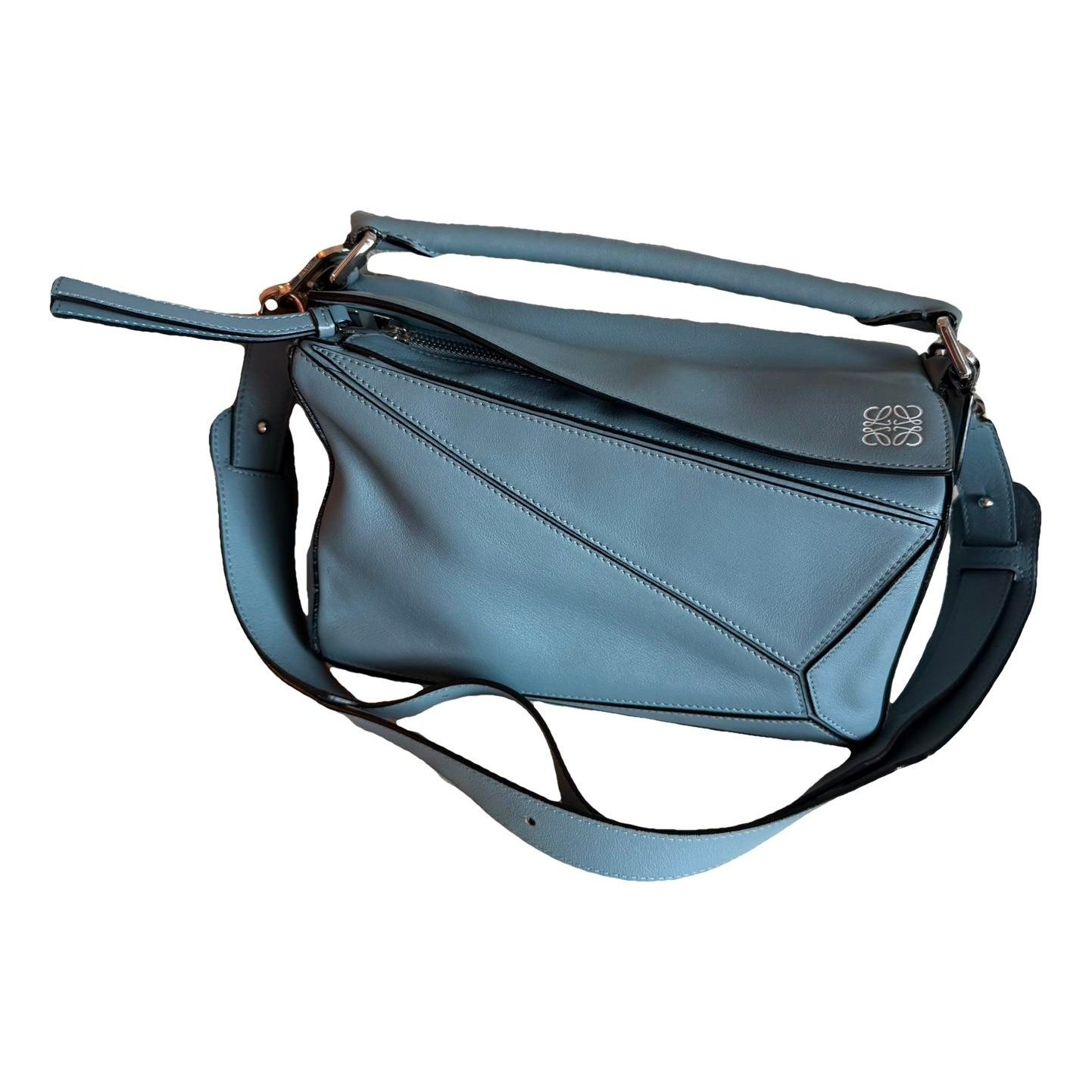 Puzzle leather handbag