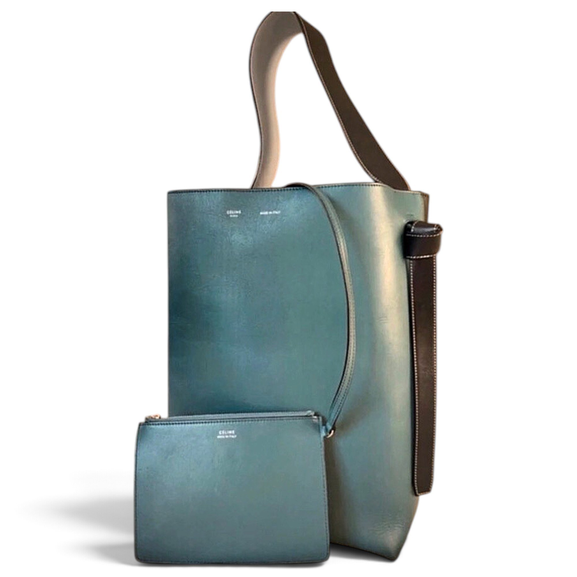 Twisted leather tote