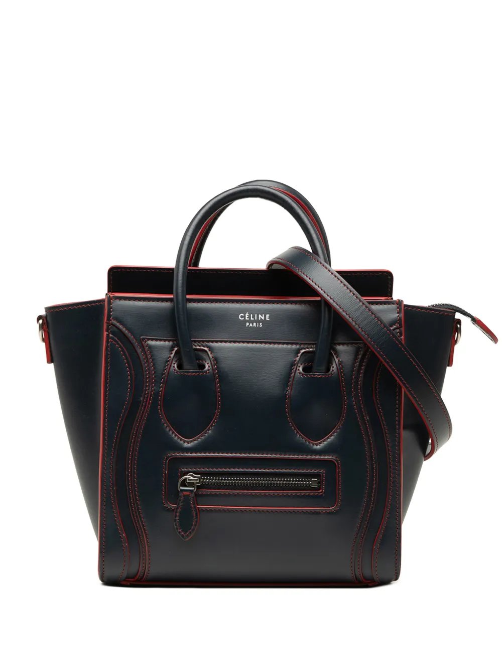 2016 Nano Bicolor Smooth Calfskin Luggage Tote satchel