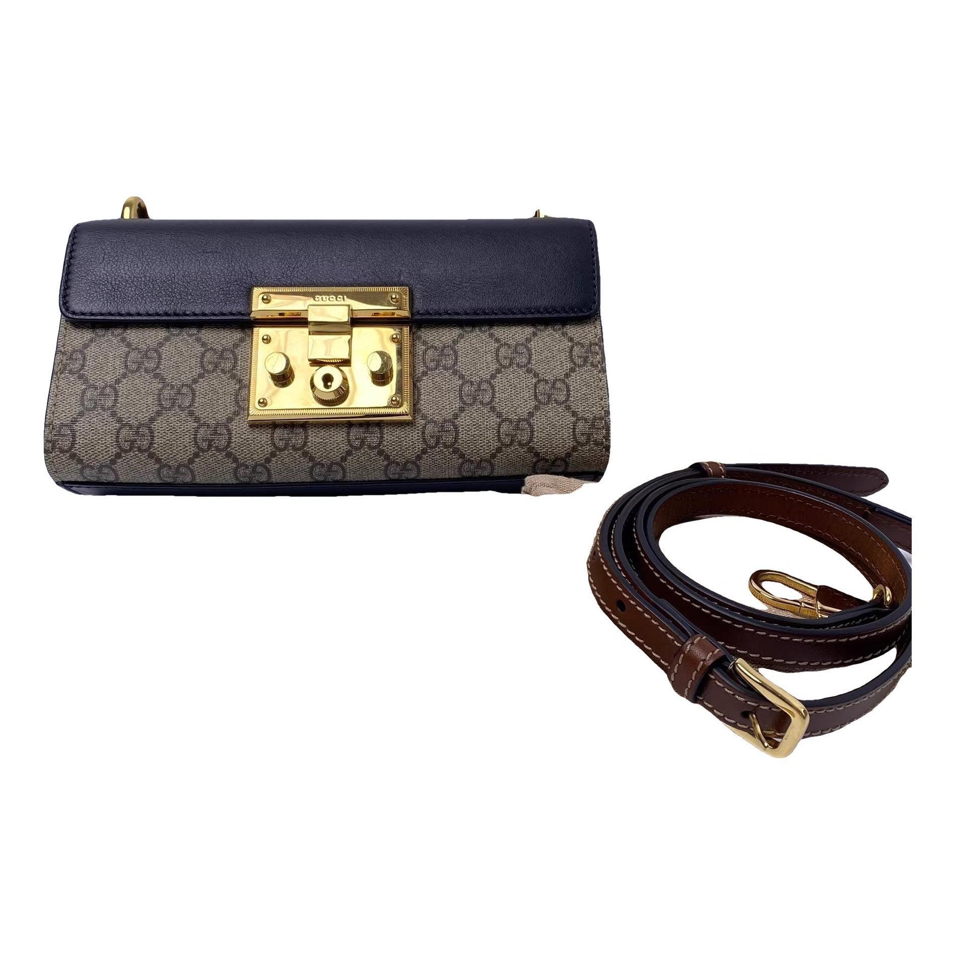 Padlock leather handbag