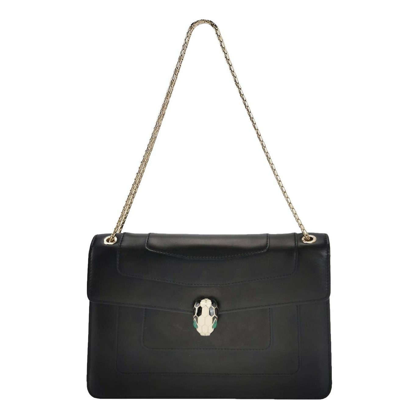 Serpenti leather handbag