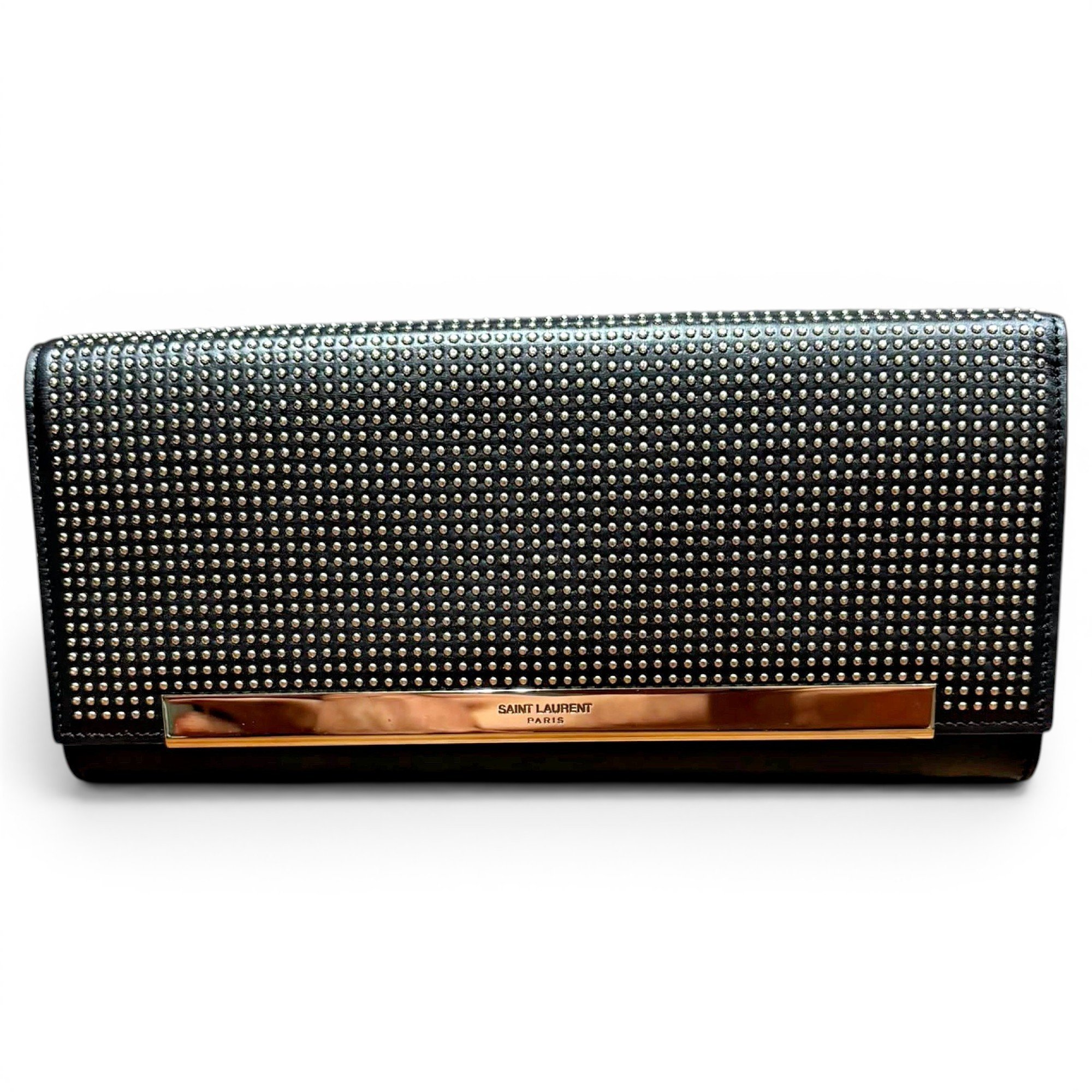 Leather clutch bag