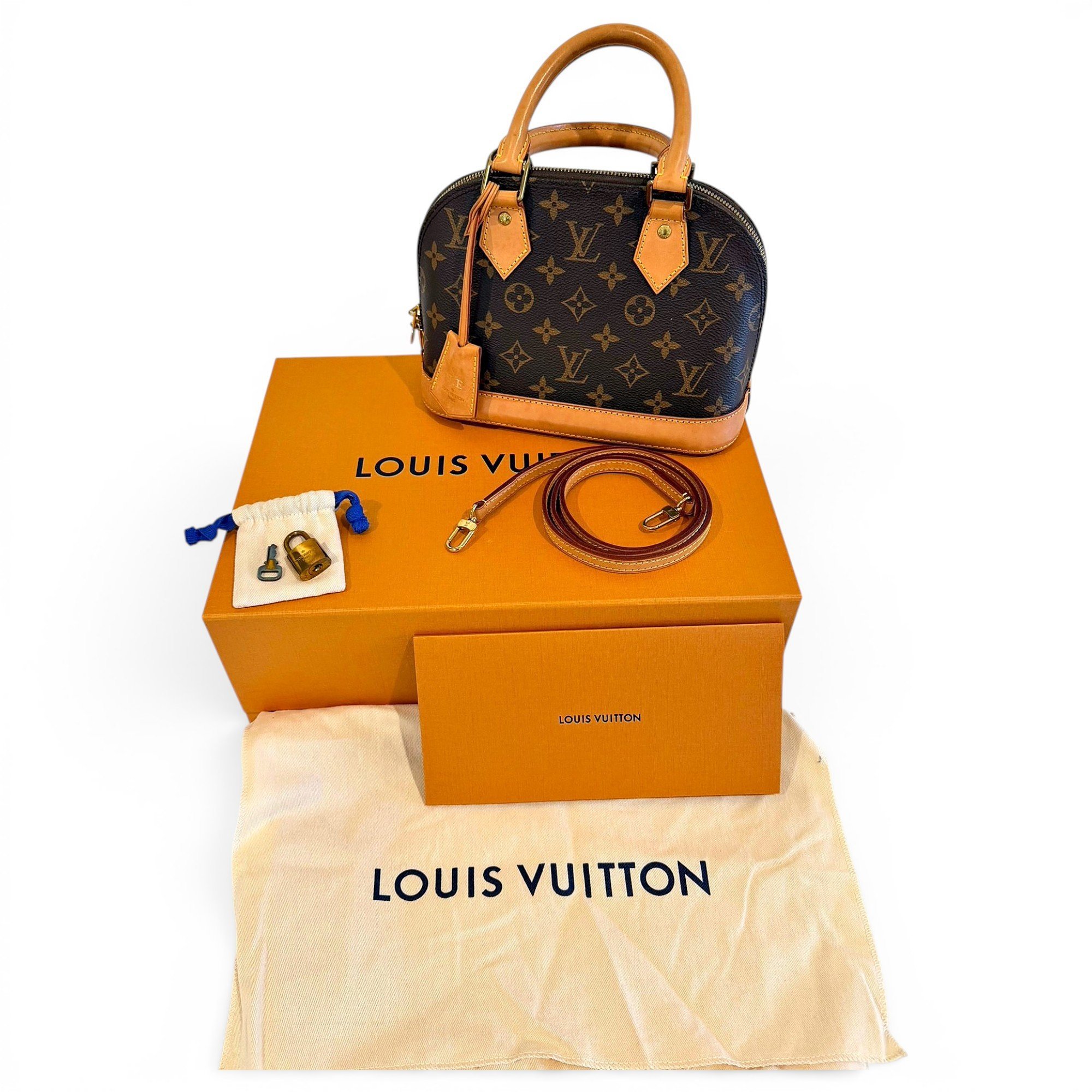 Louis Vuitton Alma BB leather handbag