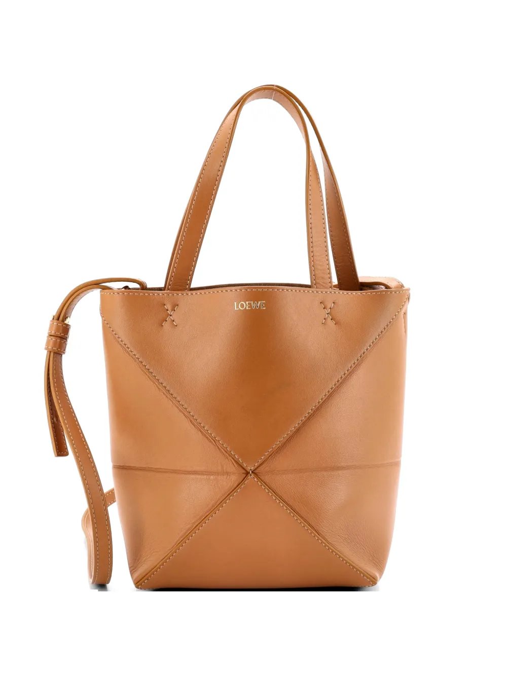 Puzzle Fold Leather Mini tote bag