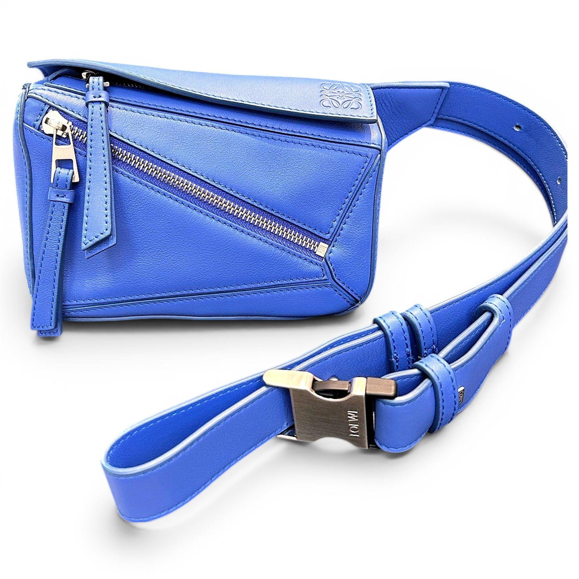 Puzzle leather handbag
