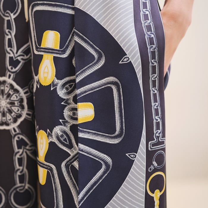 Bleu Noir "Effet Kaleidoscope" Cropped Pants