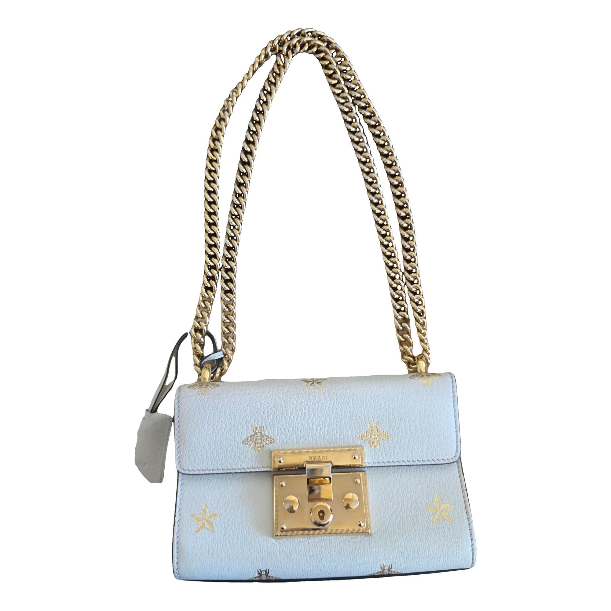 Padlock leather handbag