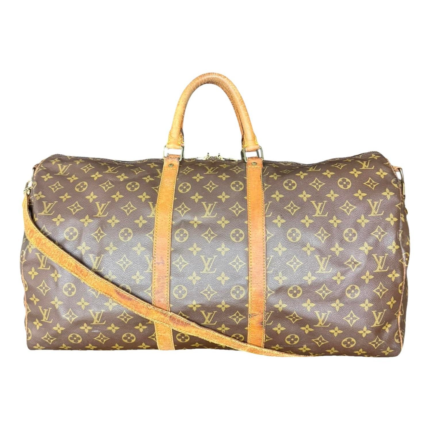 Keepall leather travel bag