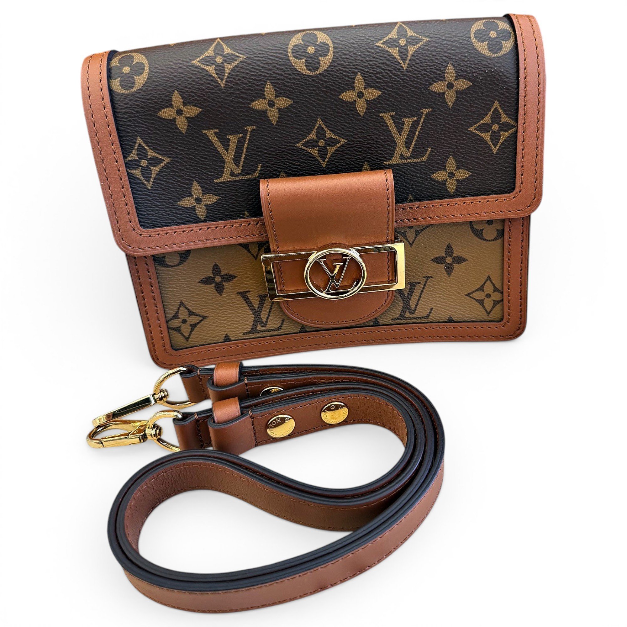 Dauphine leather handbag