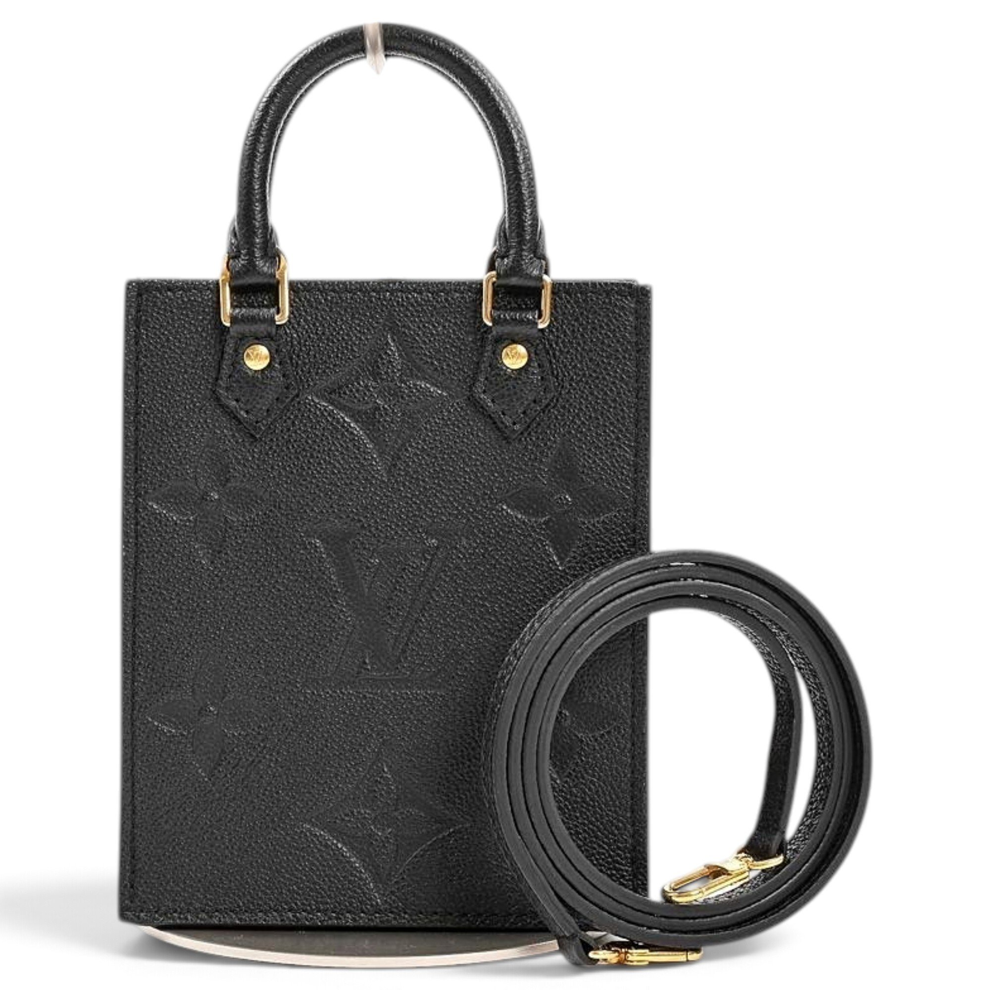 Plat leather handbag