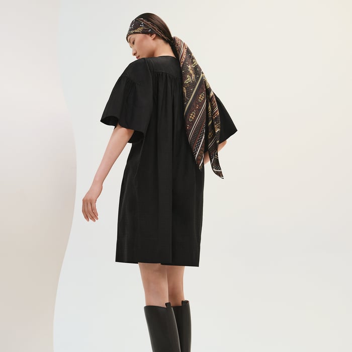 Noir "Mosaique" Short Boho Dress