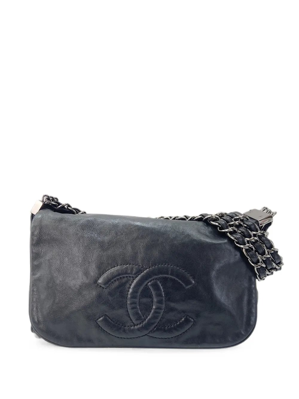 CC appliqué shoulder bag