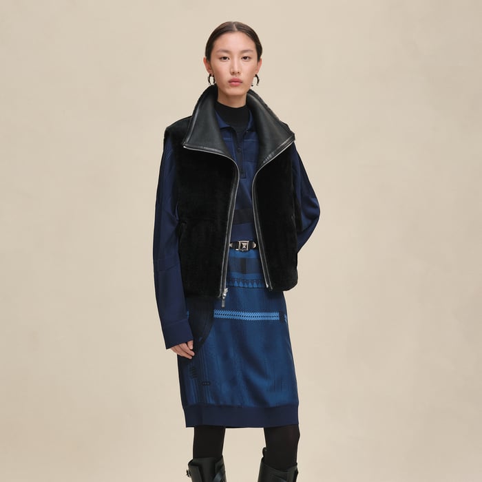 Noir Reversible Sleeveless Jacket