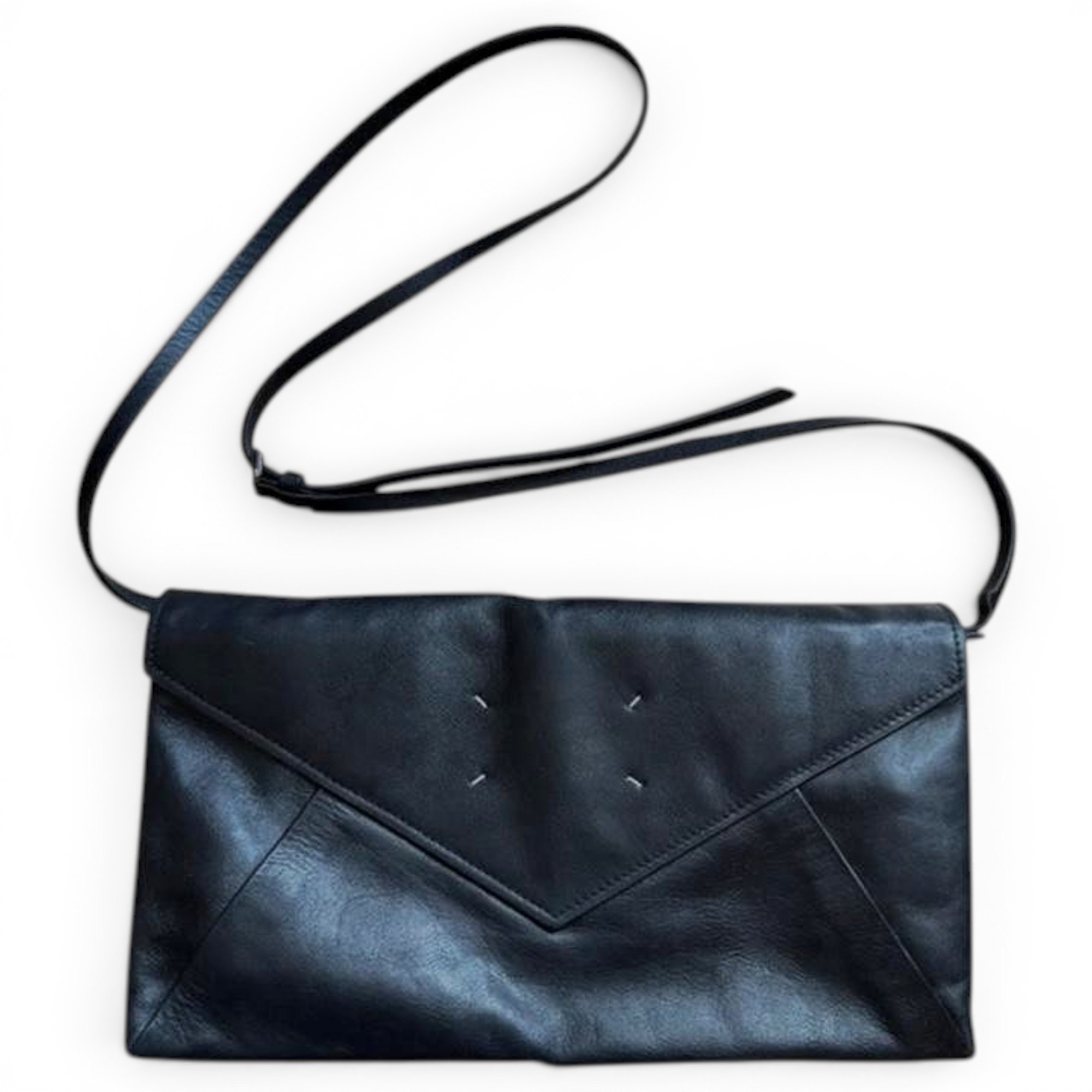 Leather clutch bag