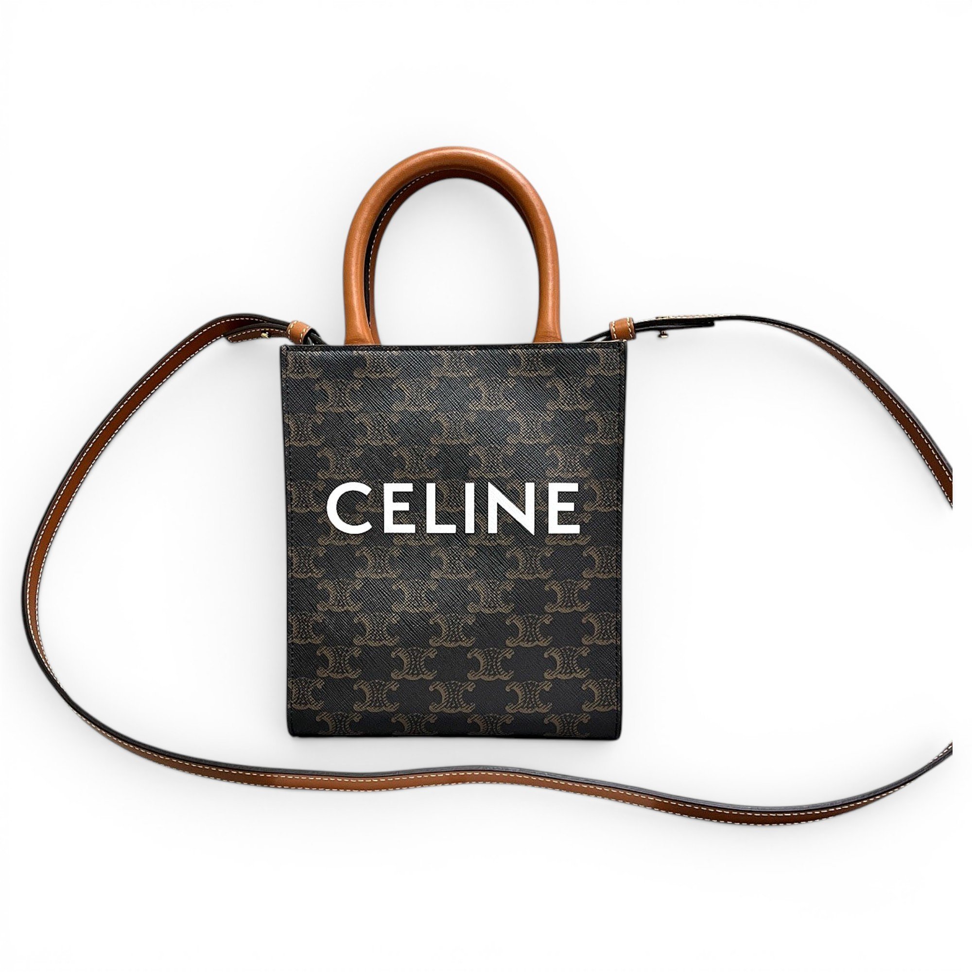 Cabas Vertical leather handbag