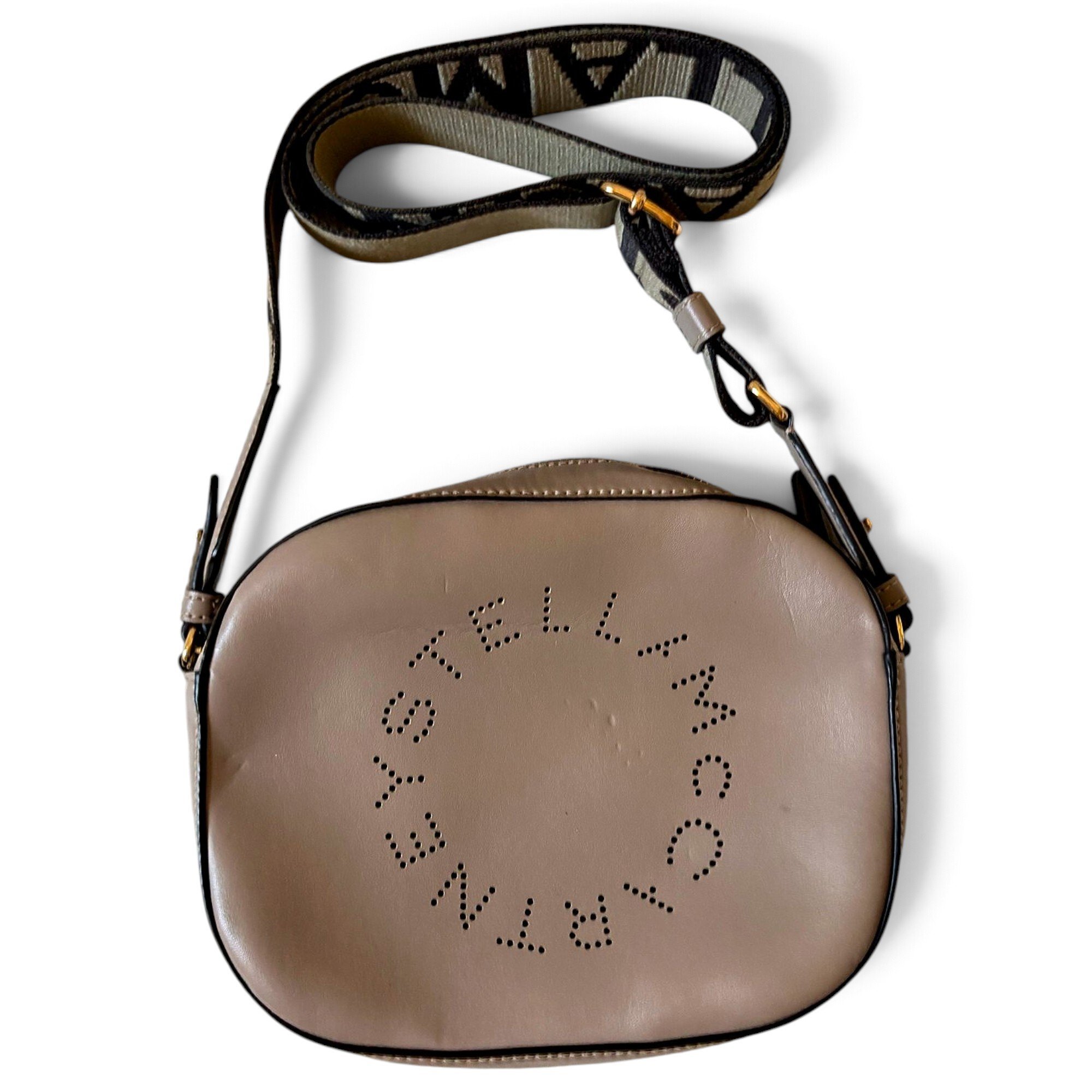 Logo vegan leather crossbody bag