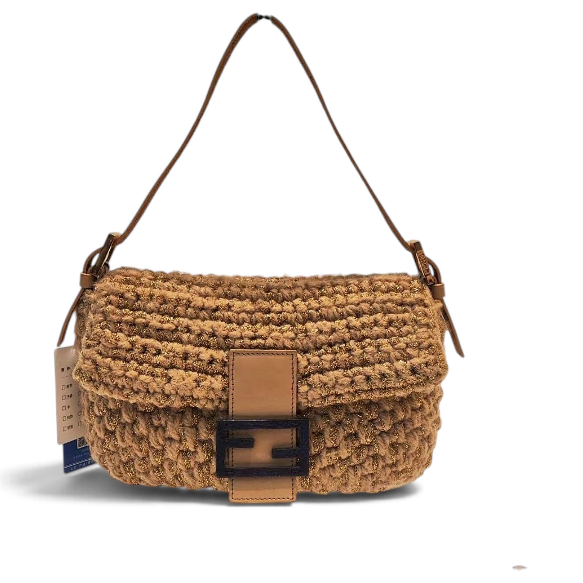 Baguette wool handbag