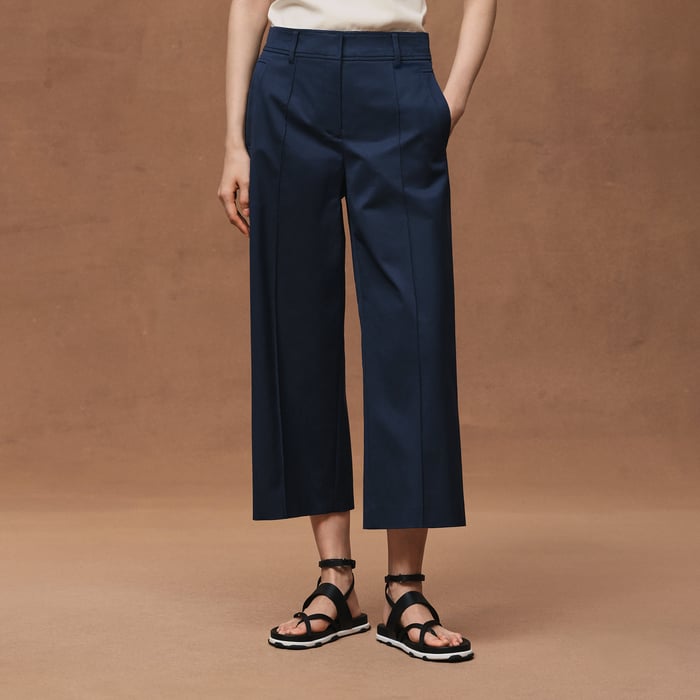Bleu Outremer Cropped Pants