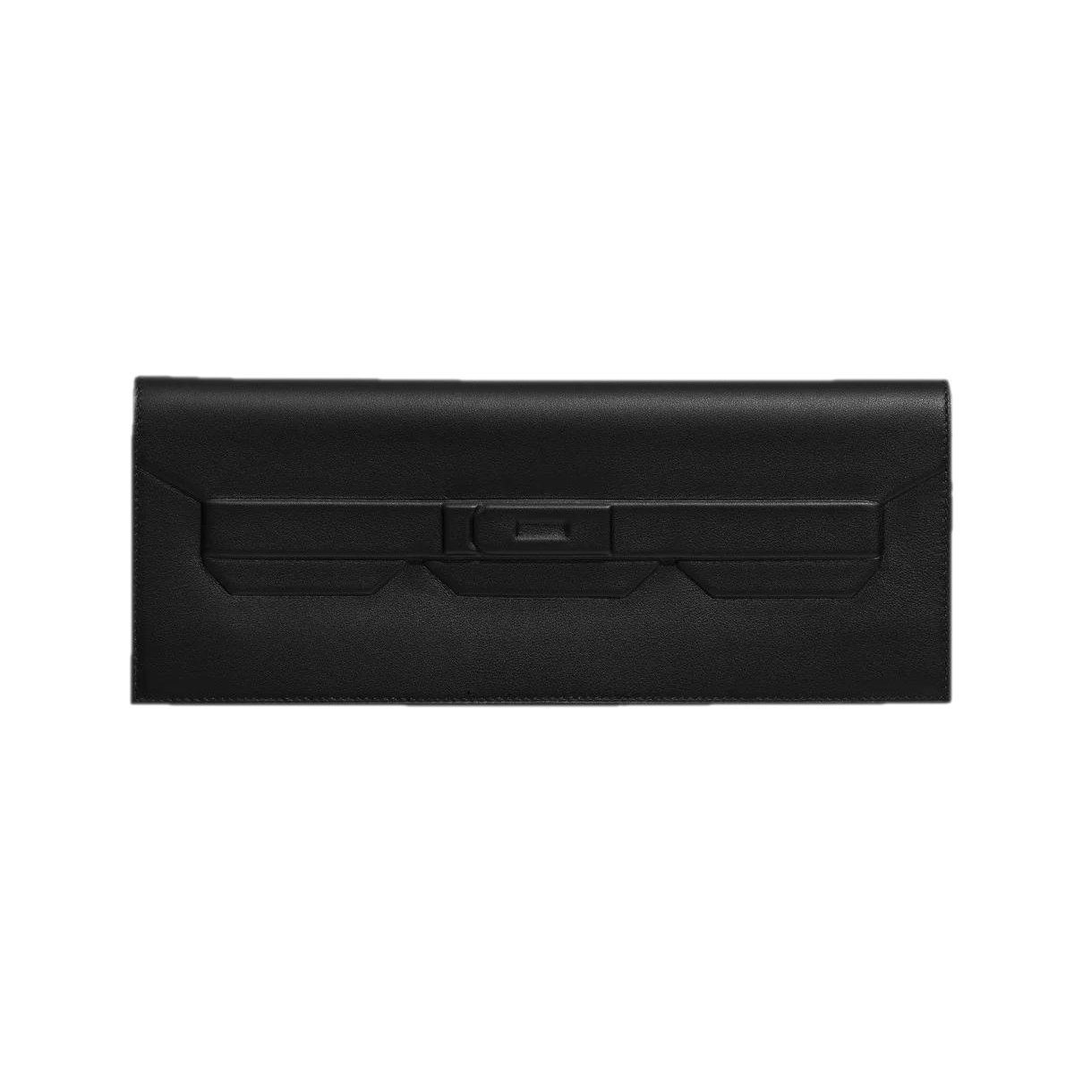 Leather clutch bag