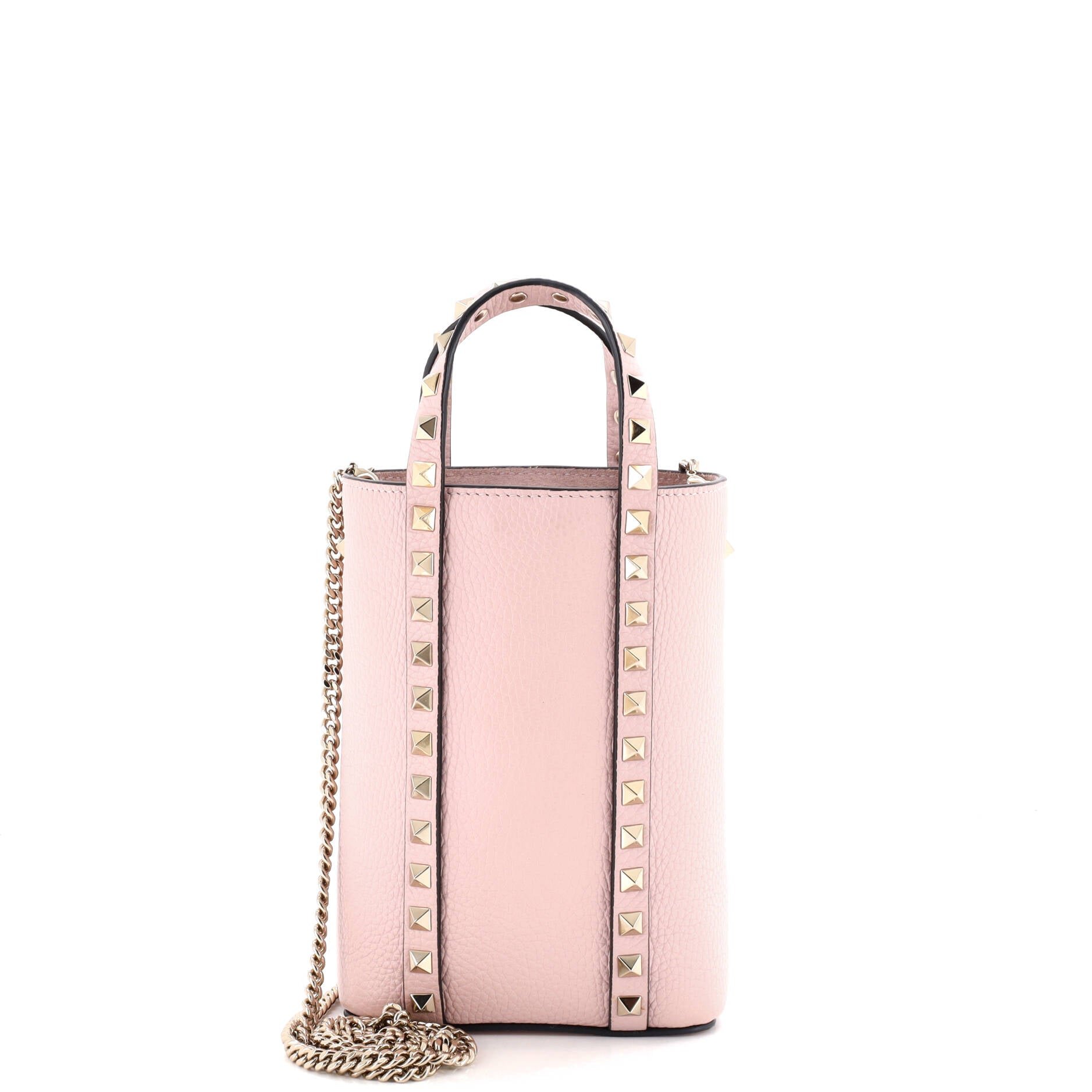 Rockstud Vertical Chain Tote Leather Mini