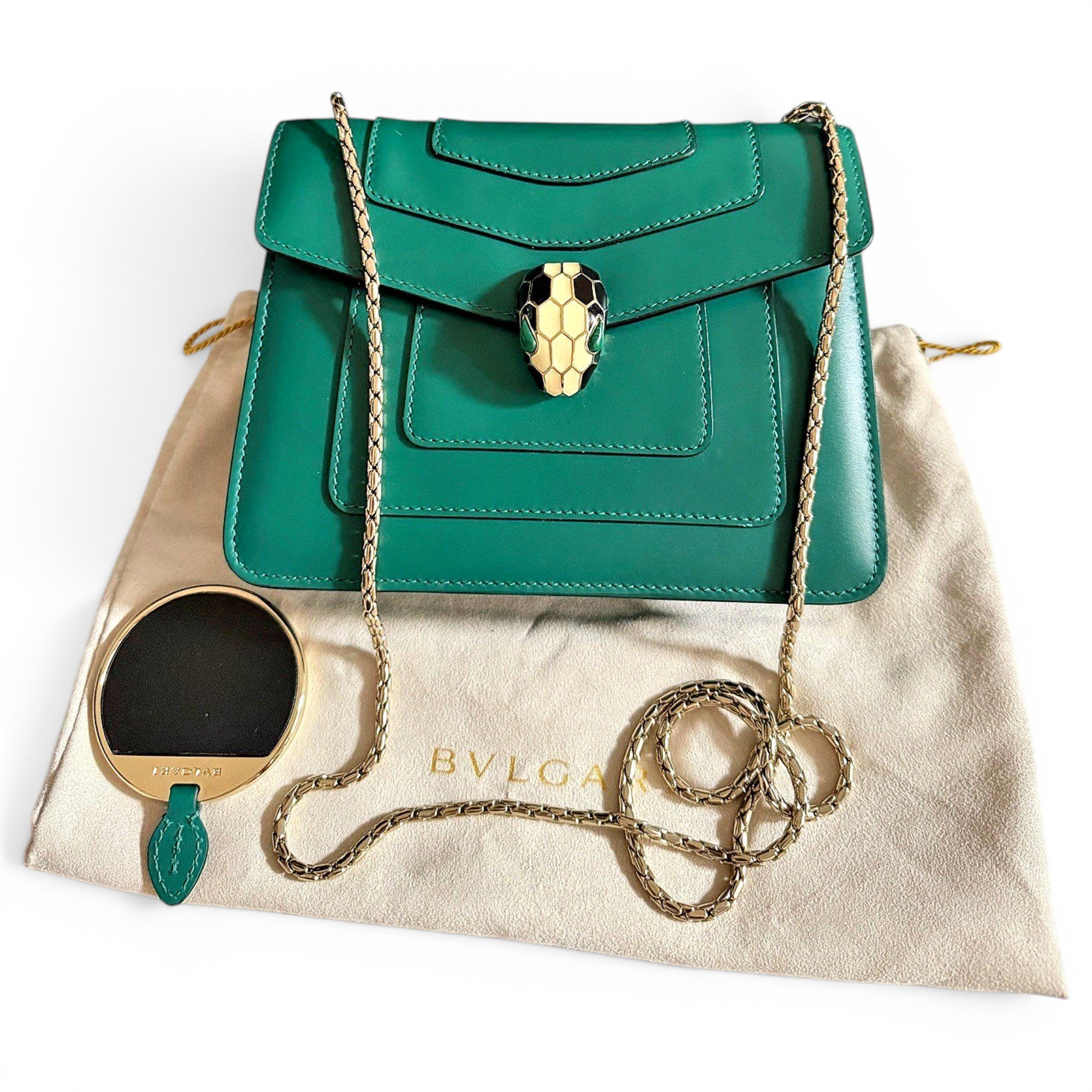 Bvlgari Serpenti leather handbag
