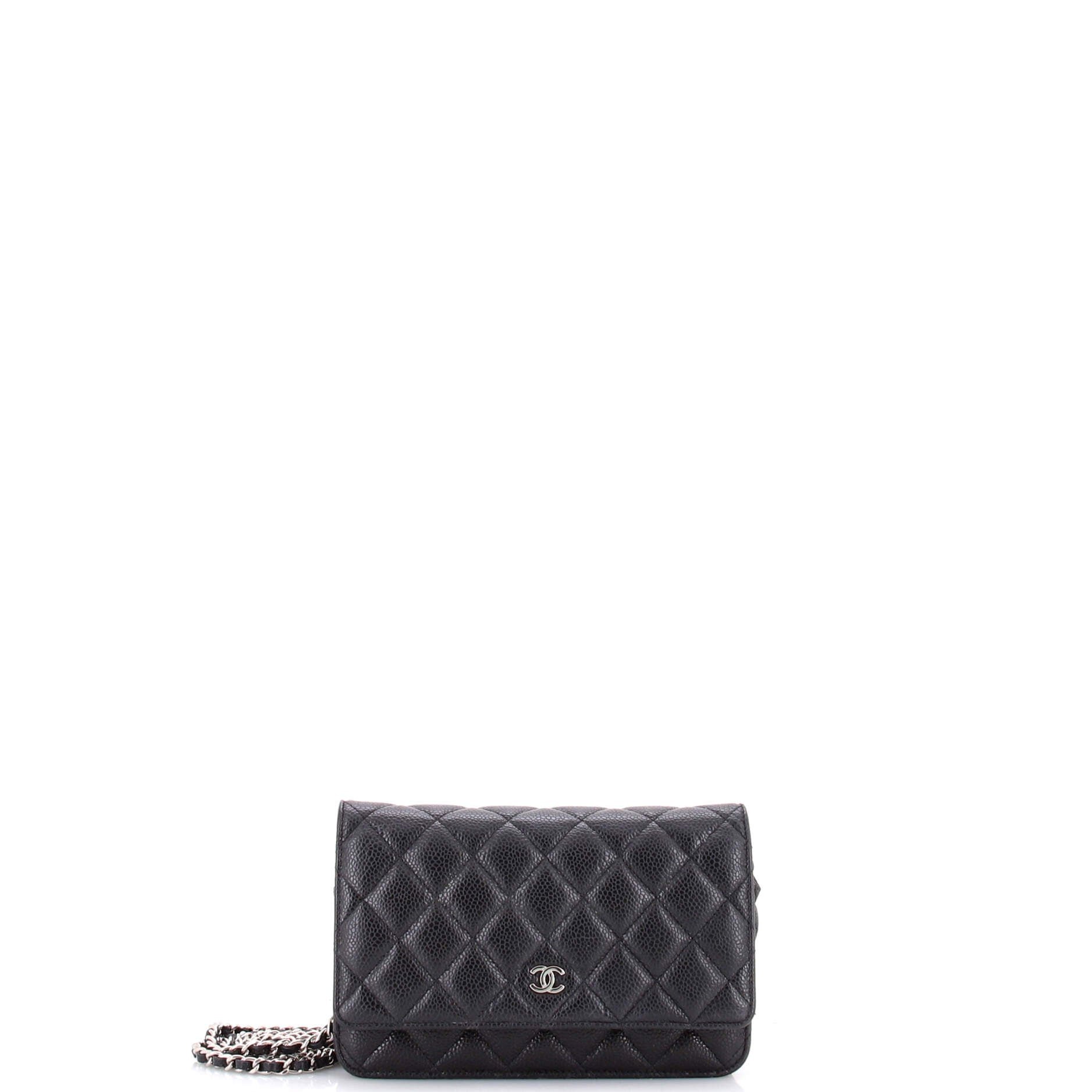 Wallet on Chain Quilted Caviar