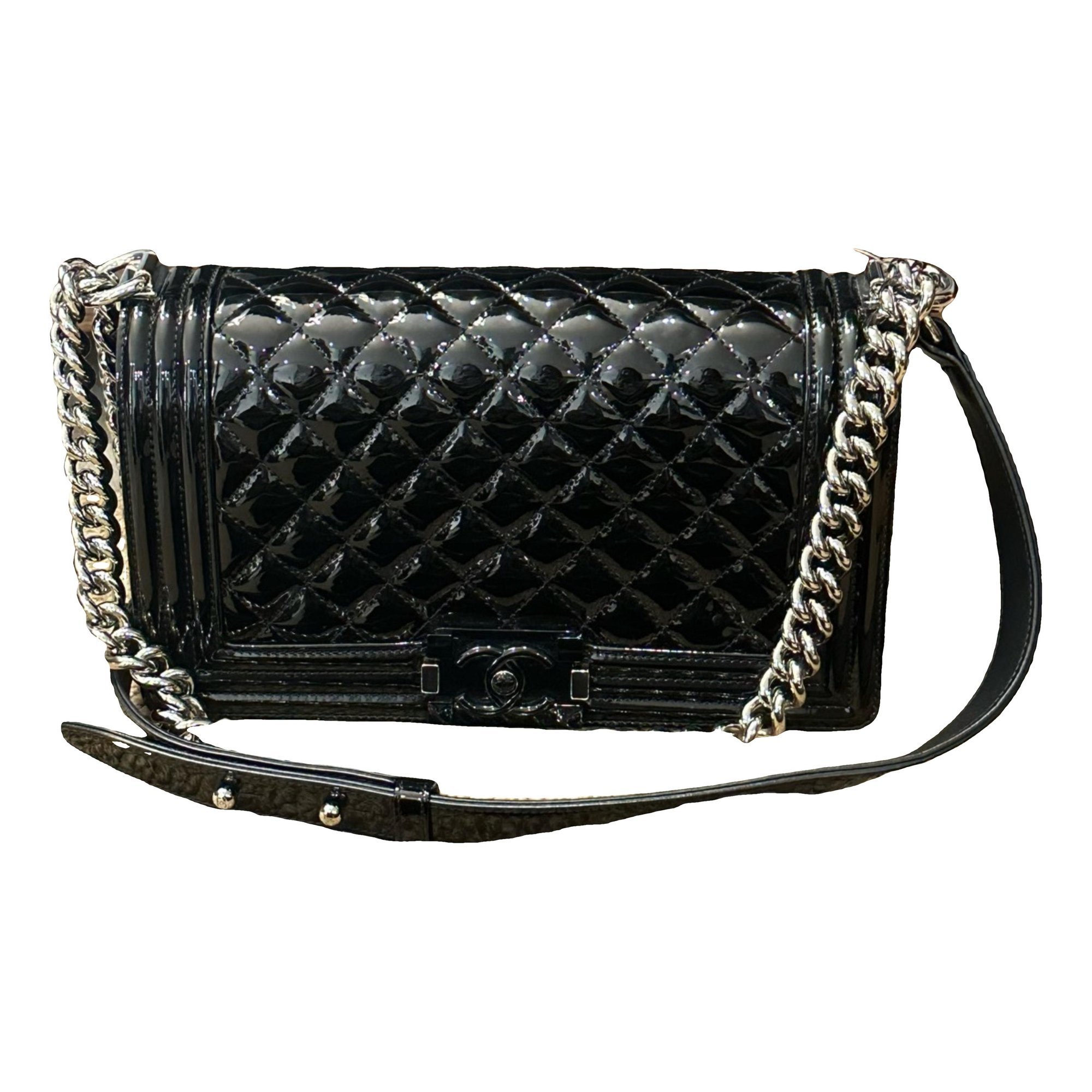 Boy patent leather crossbody bag