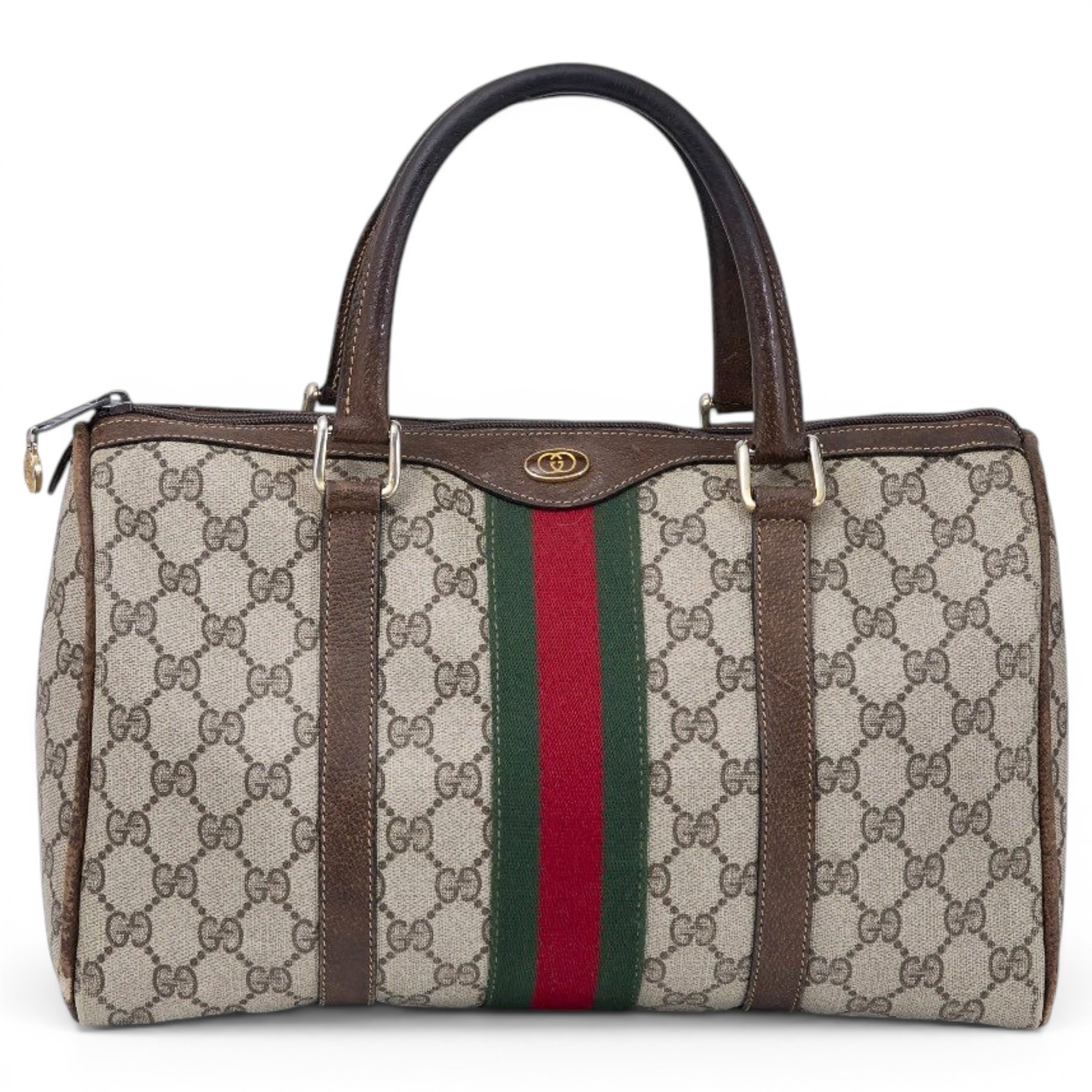 Boston leather handbag