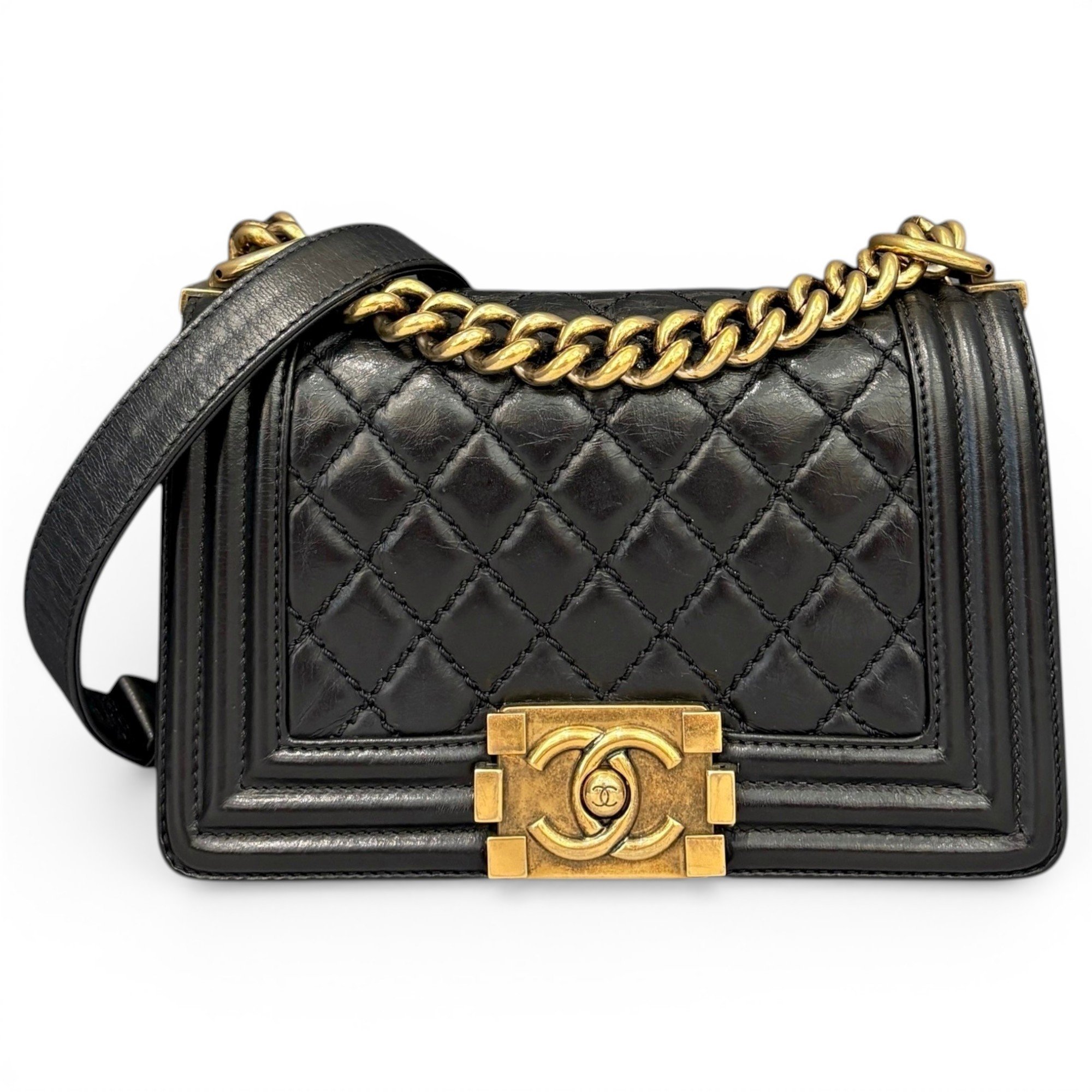 Boy pony-style calfskin handbag