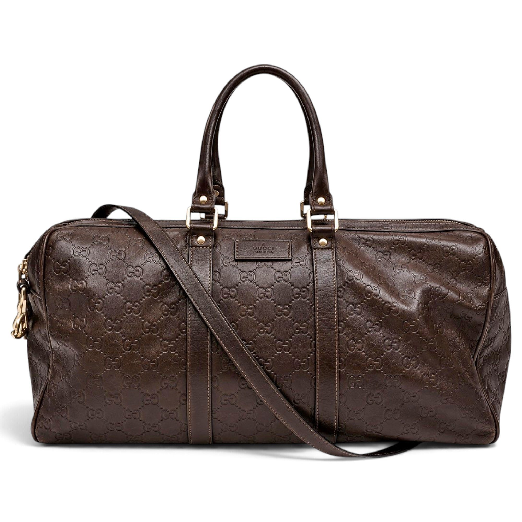 Ophidia leather travel bag