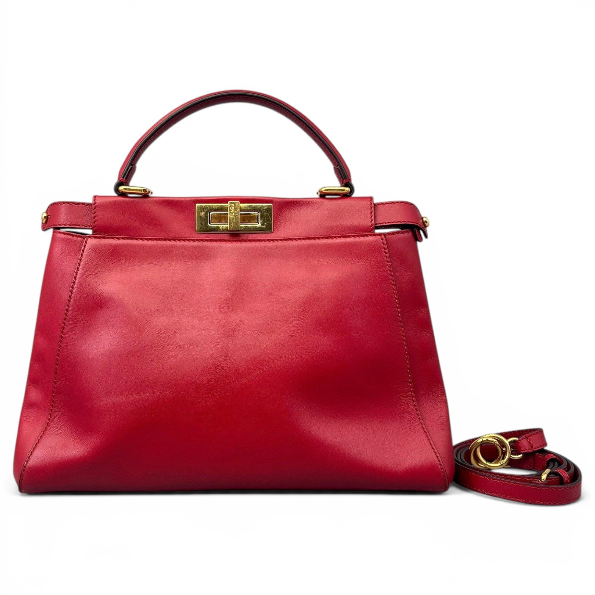 Peekaboo leather handbag