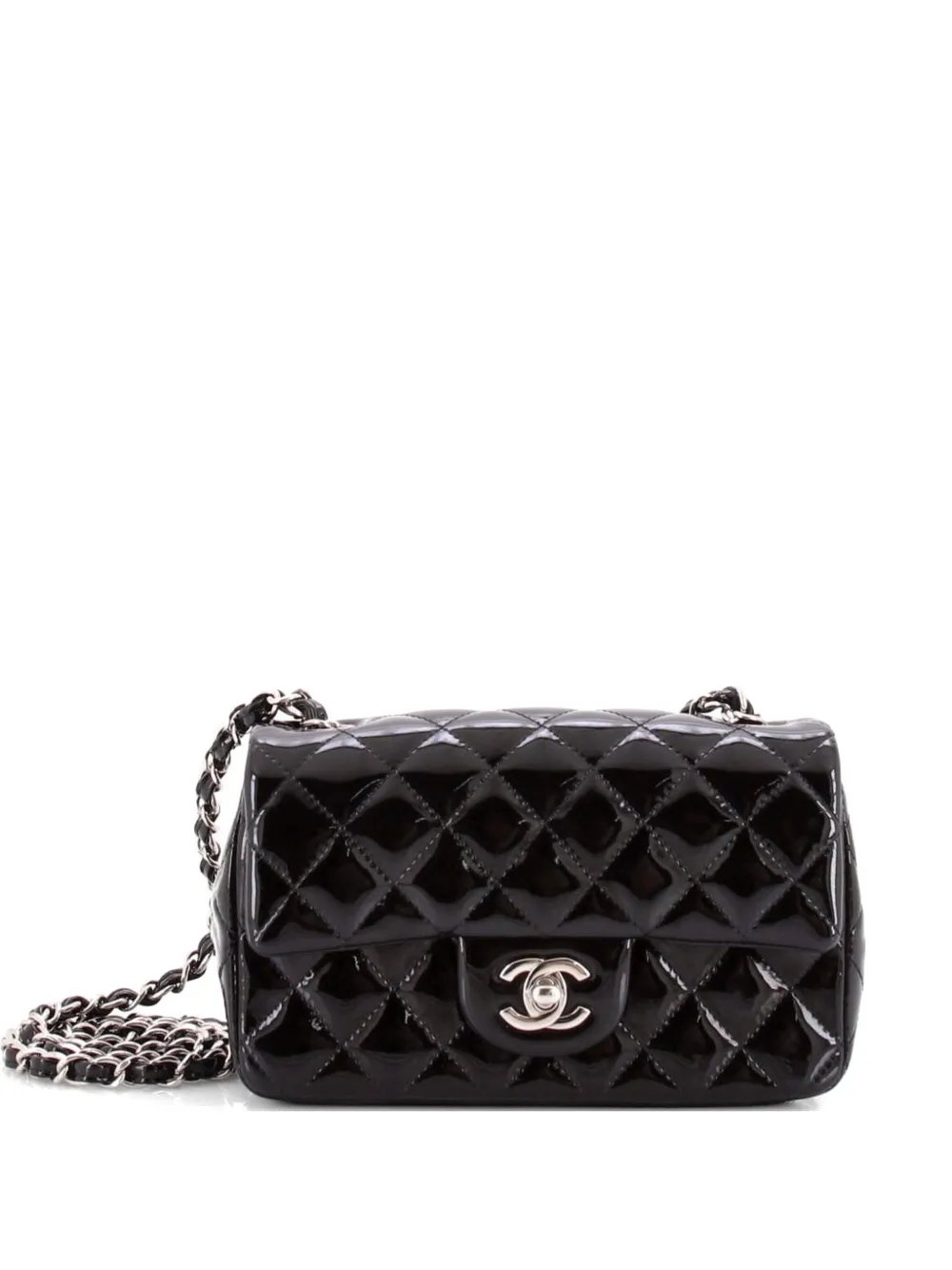 Classic Single Flap Bag Quilted Patent Mini crossbody bag