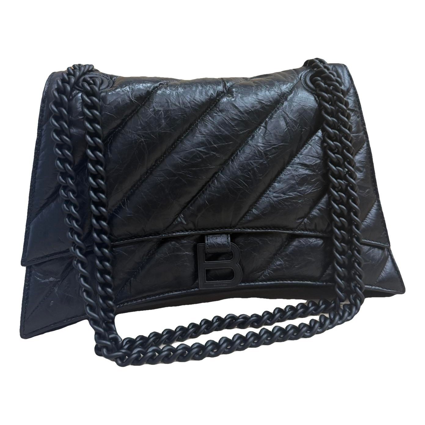 Crush leather tote