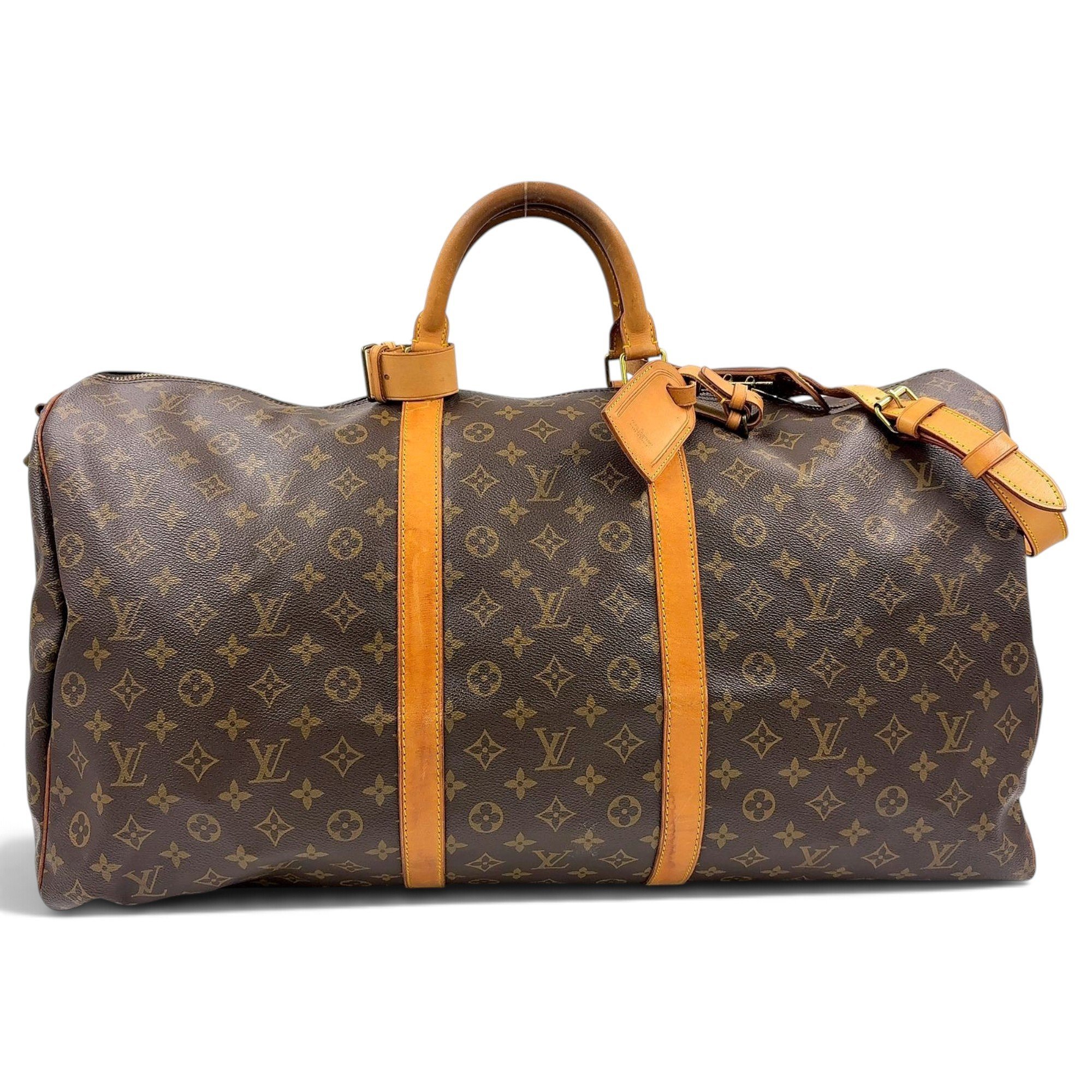 Keepall leather travel bag