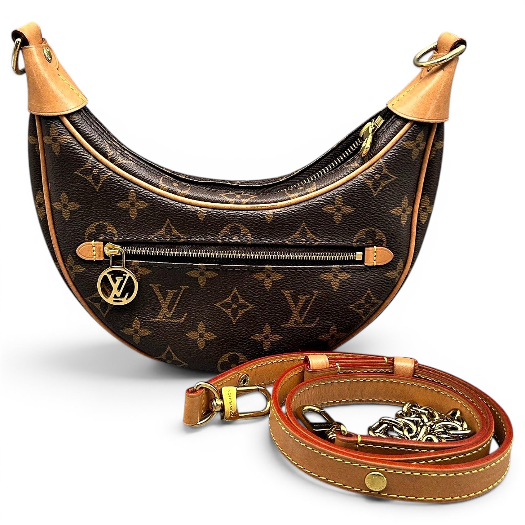 Loop leather handbag