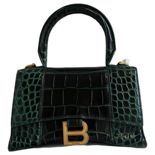 Hourglass leather crossbody bag