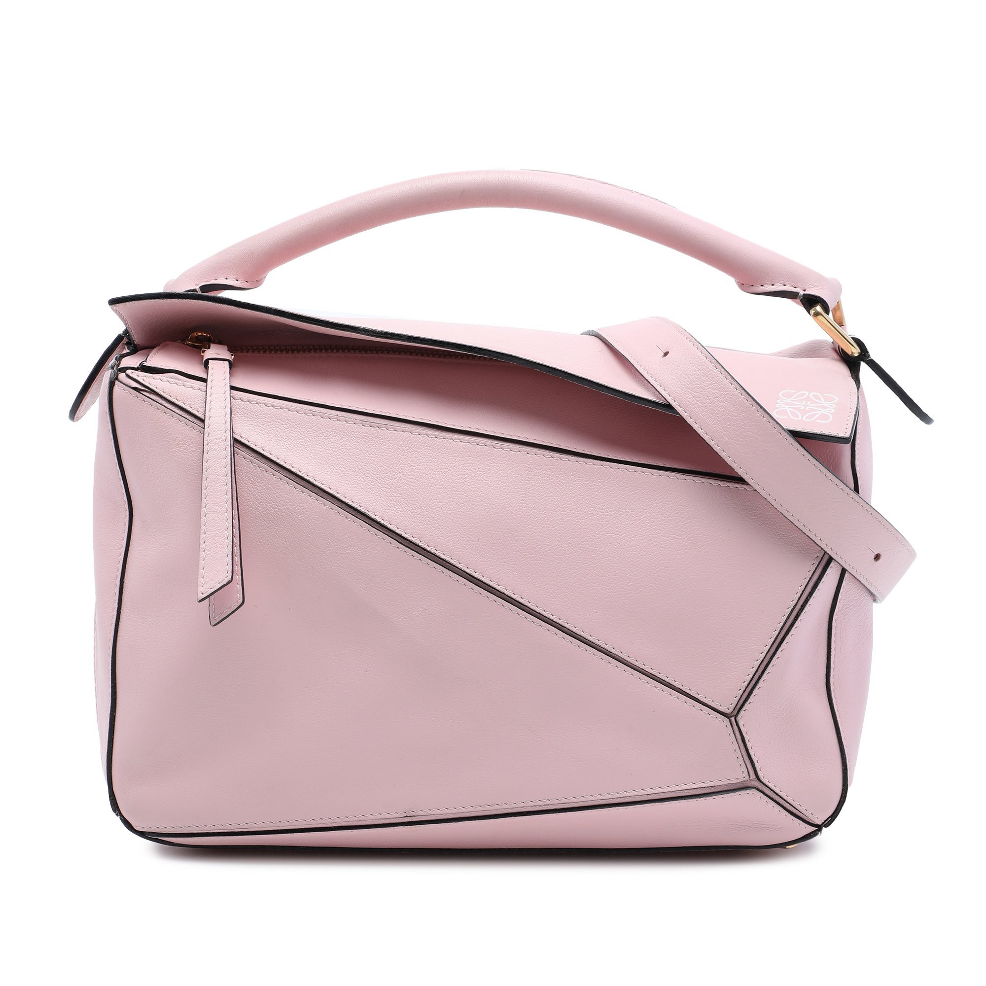 Puzzle leather handbag